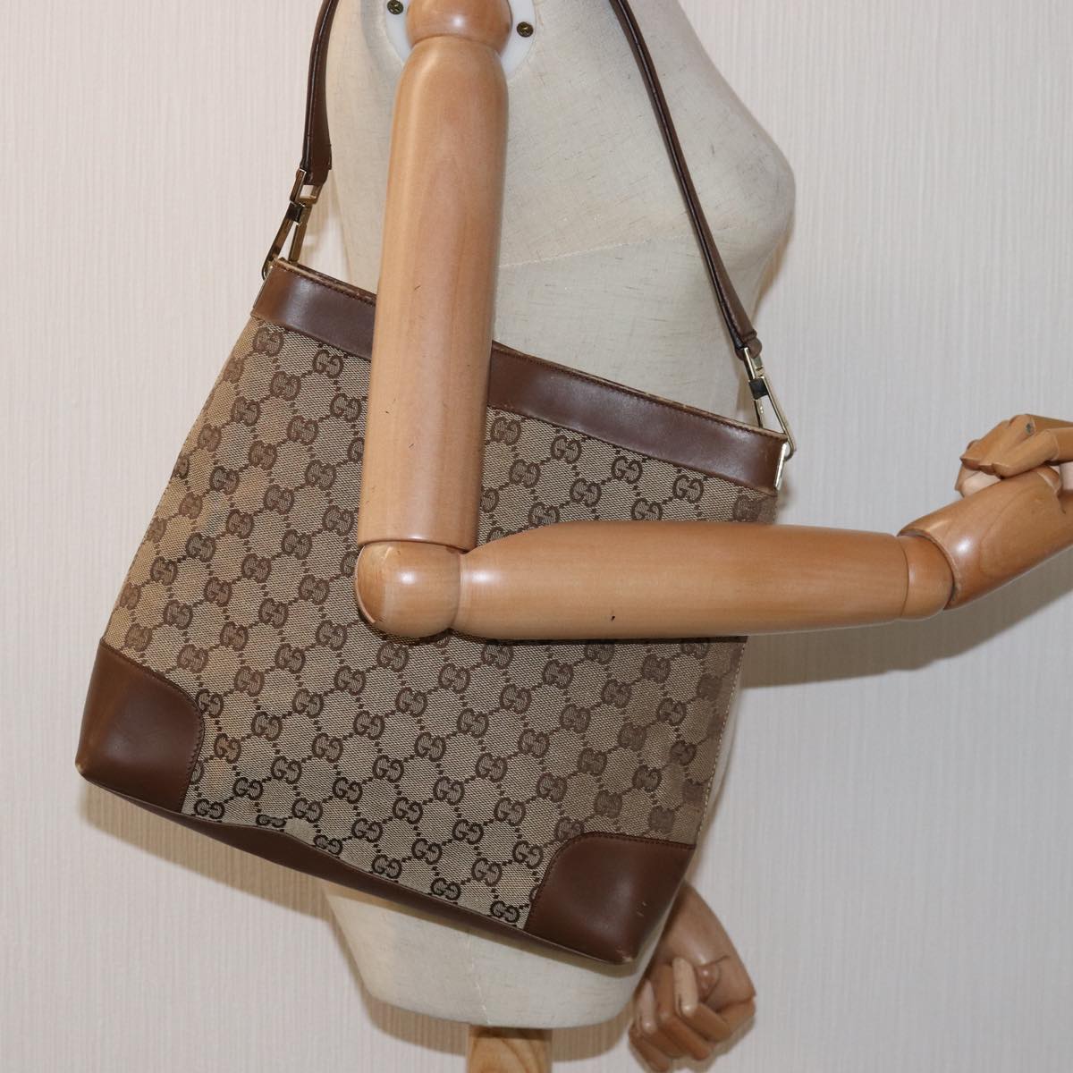 GUCCI GG Supreme Tote Bag Canvas Beige 001 4231 200047 76488
