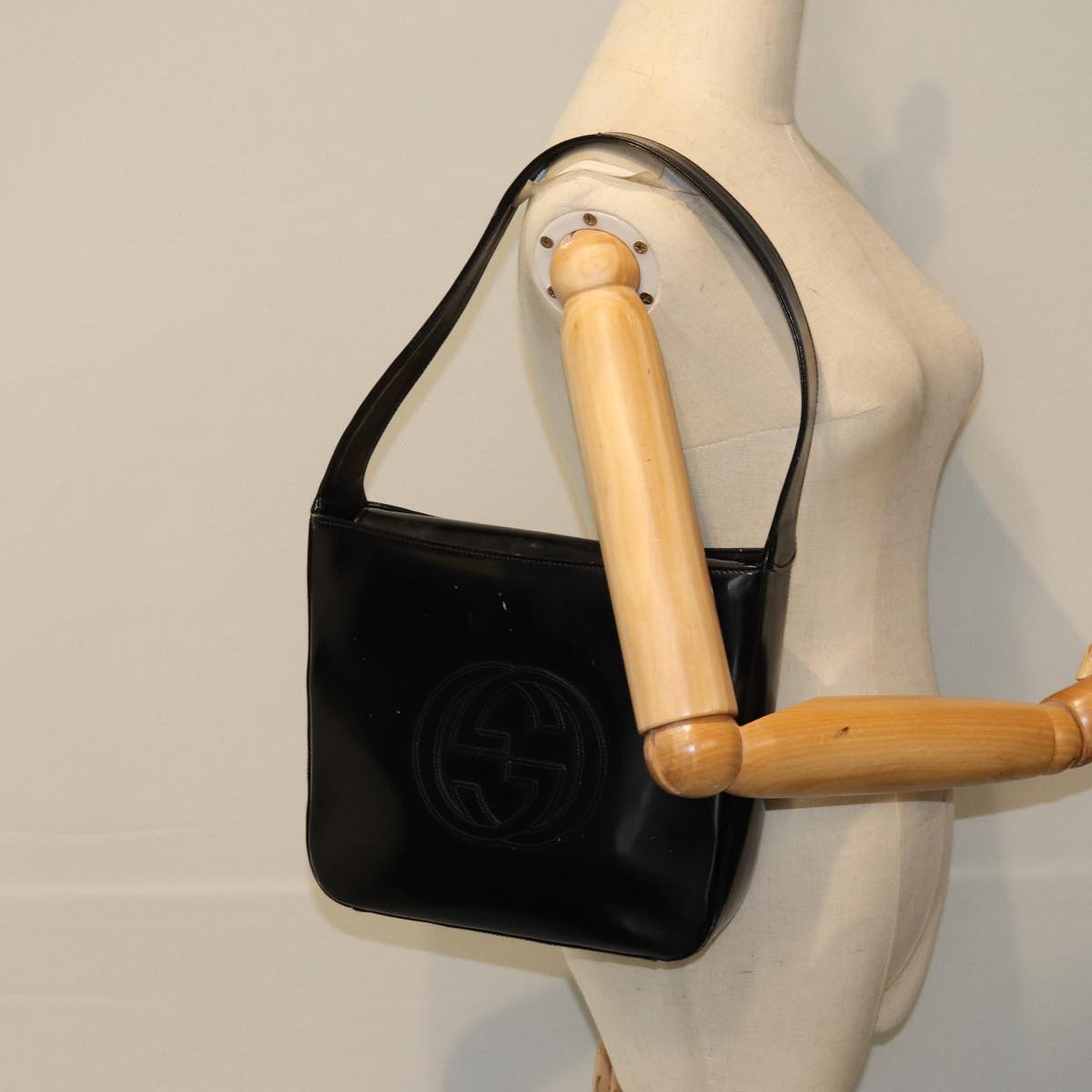 GUCCI Shoulder Bag Patent leather Black 000 1013 0506 76510