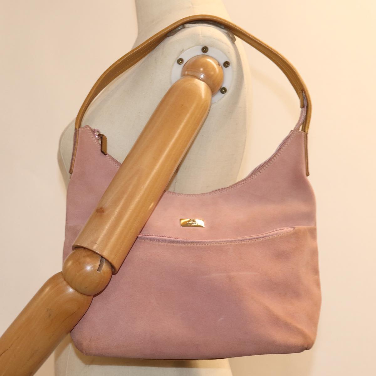 GUCCI Shoulder Bag Suede Pink 001 3386 1705 77012