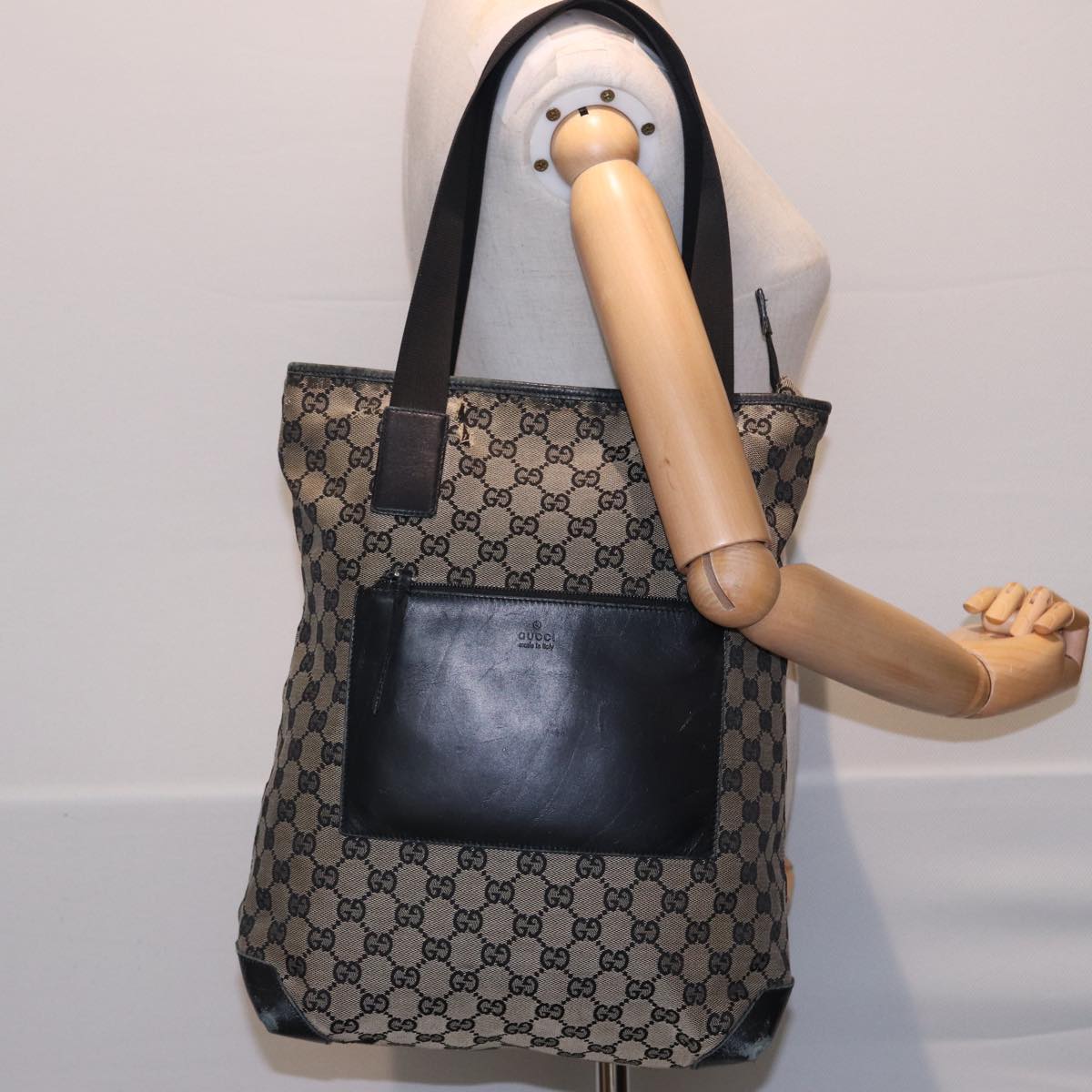 GUCCI GG Canvas Tote Bag Beige 019 0401 78908