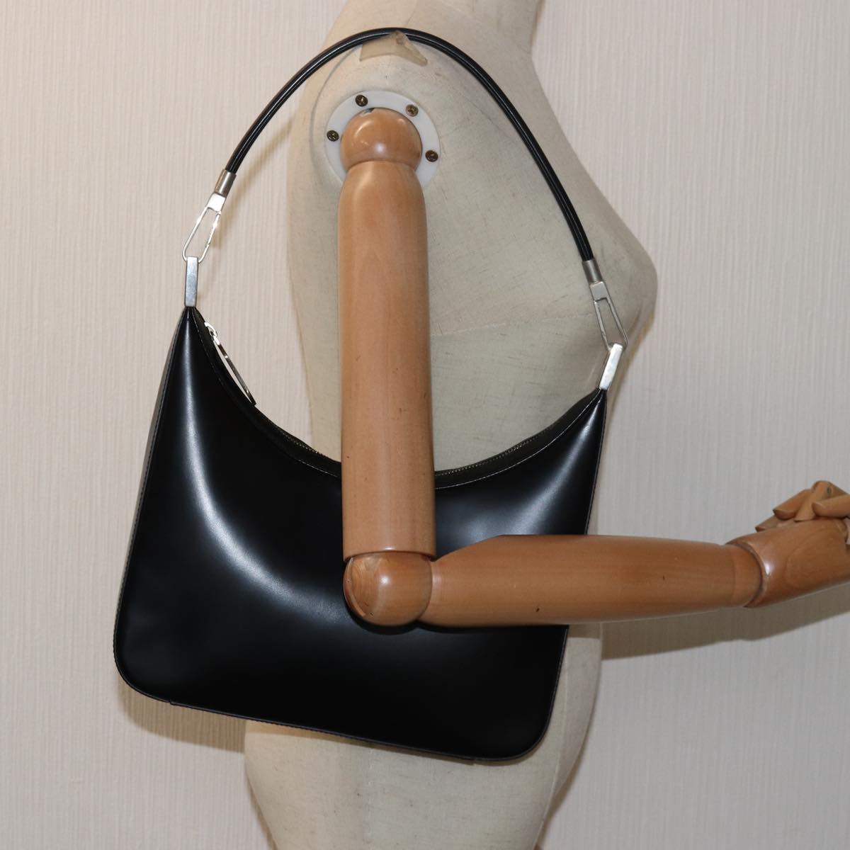 GUCCI Shoulder Bag Leather Black 001 3812 002122 79321