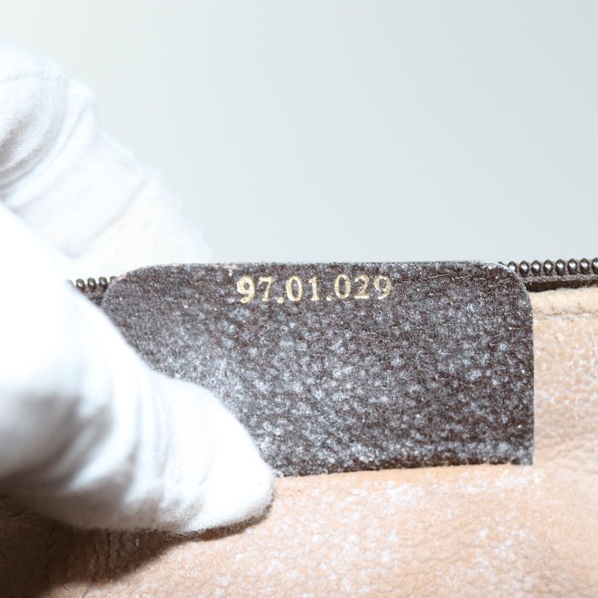 GUCCI GG Supreme Clutch Bag PVC Beige 97 01 029 79622