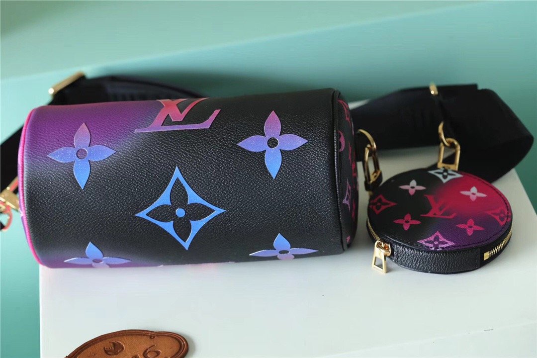 LV Papillon GLAMI Bag Classic Monogram For Women 20cm Midnight Fuchsia LV M59860