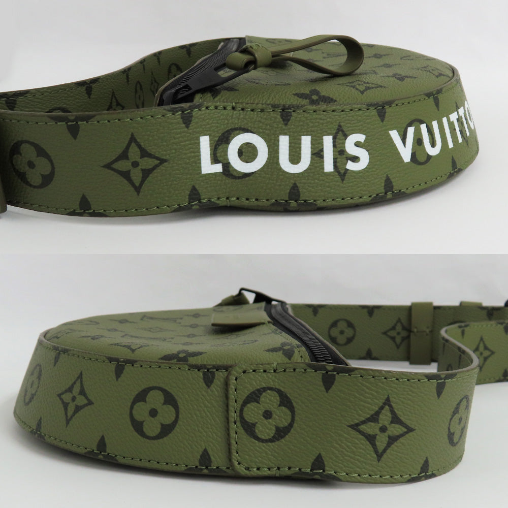 Louis Vuitton LV Moon Crossbody M23838 Monogram Shoulder Bag Curved Curved Red Leather Unisex