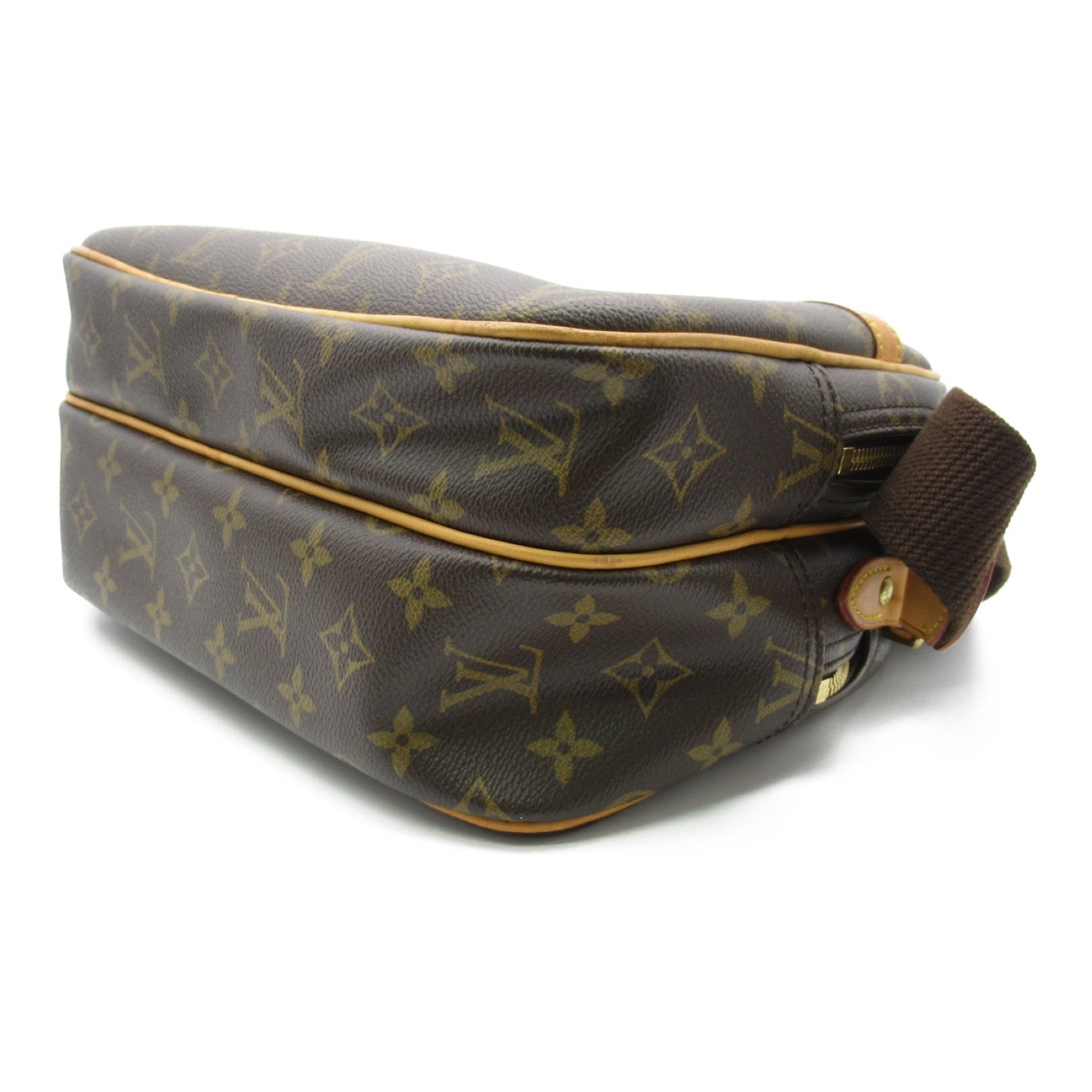Louis Vuitton Reporters PM Shoulder Bag PVC Coated Linen Brown M45254