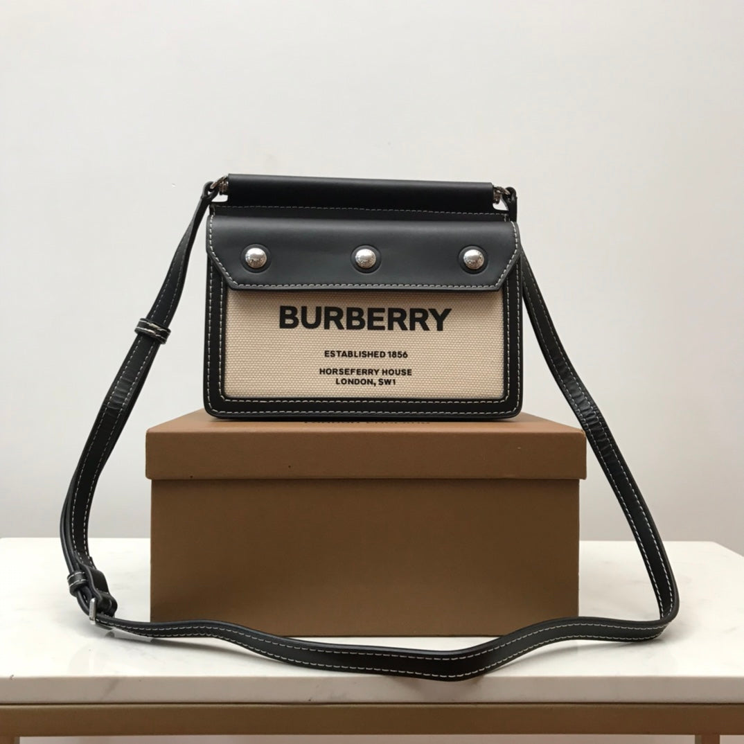 GLAMI Mini Horseferry Print Title Bag With Pocket Detail For Women, Bags 7.5in/19cm