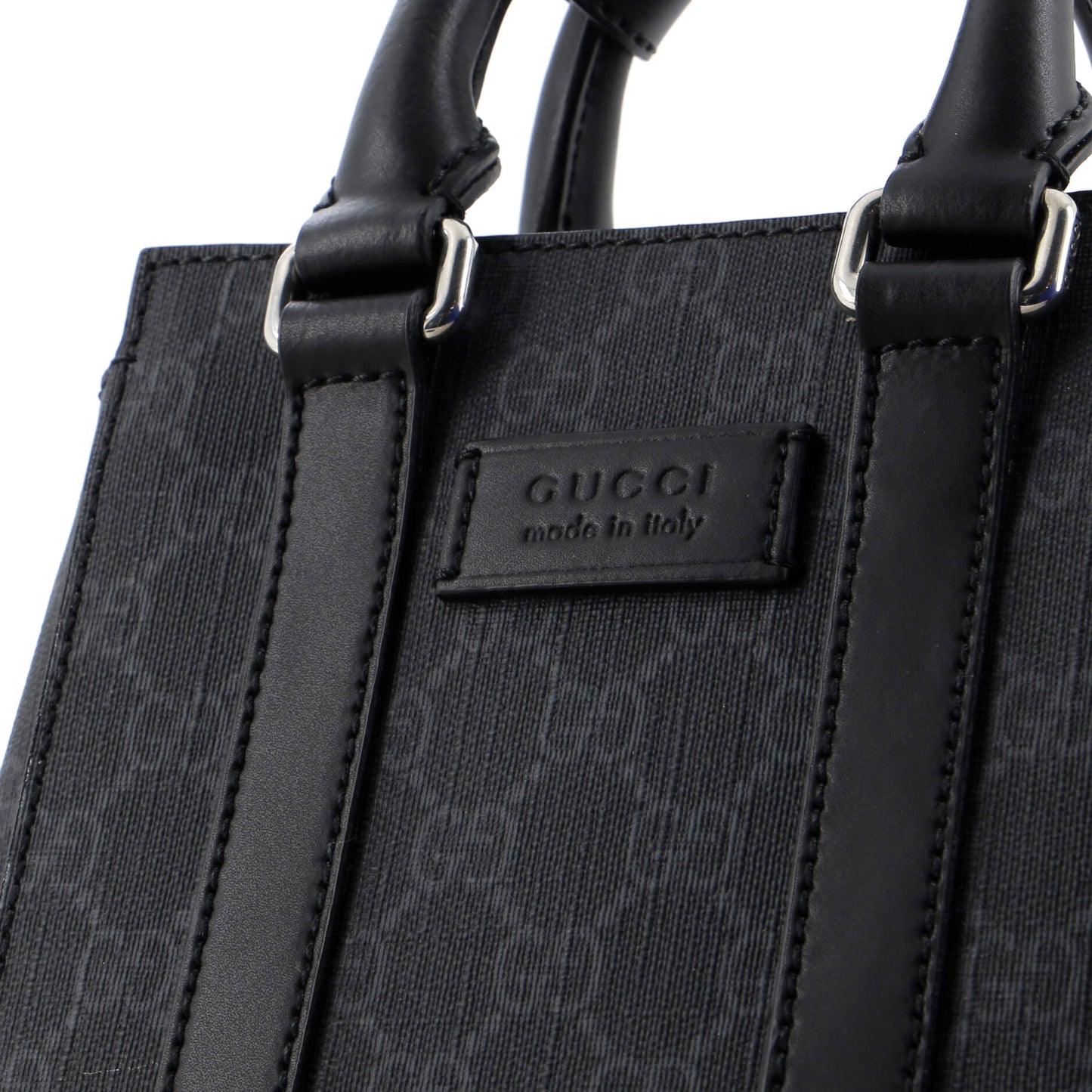 Convertible Web Open Tote GG Coated Canvas Mini