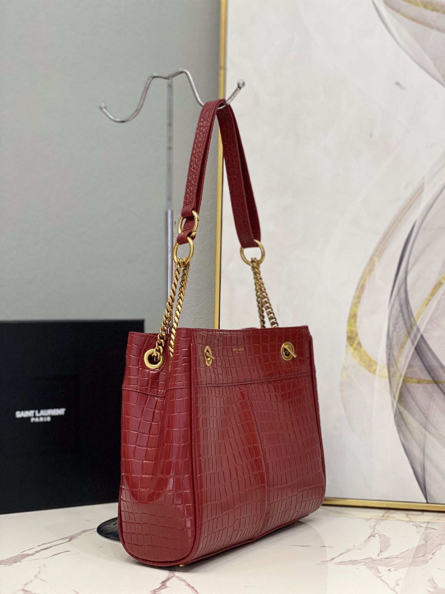 GLAMI Claude-Effect Tote Bag Red For Women 11in/28cm YSL 64028116J0W