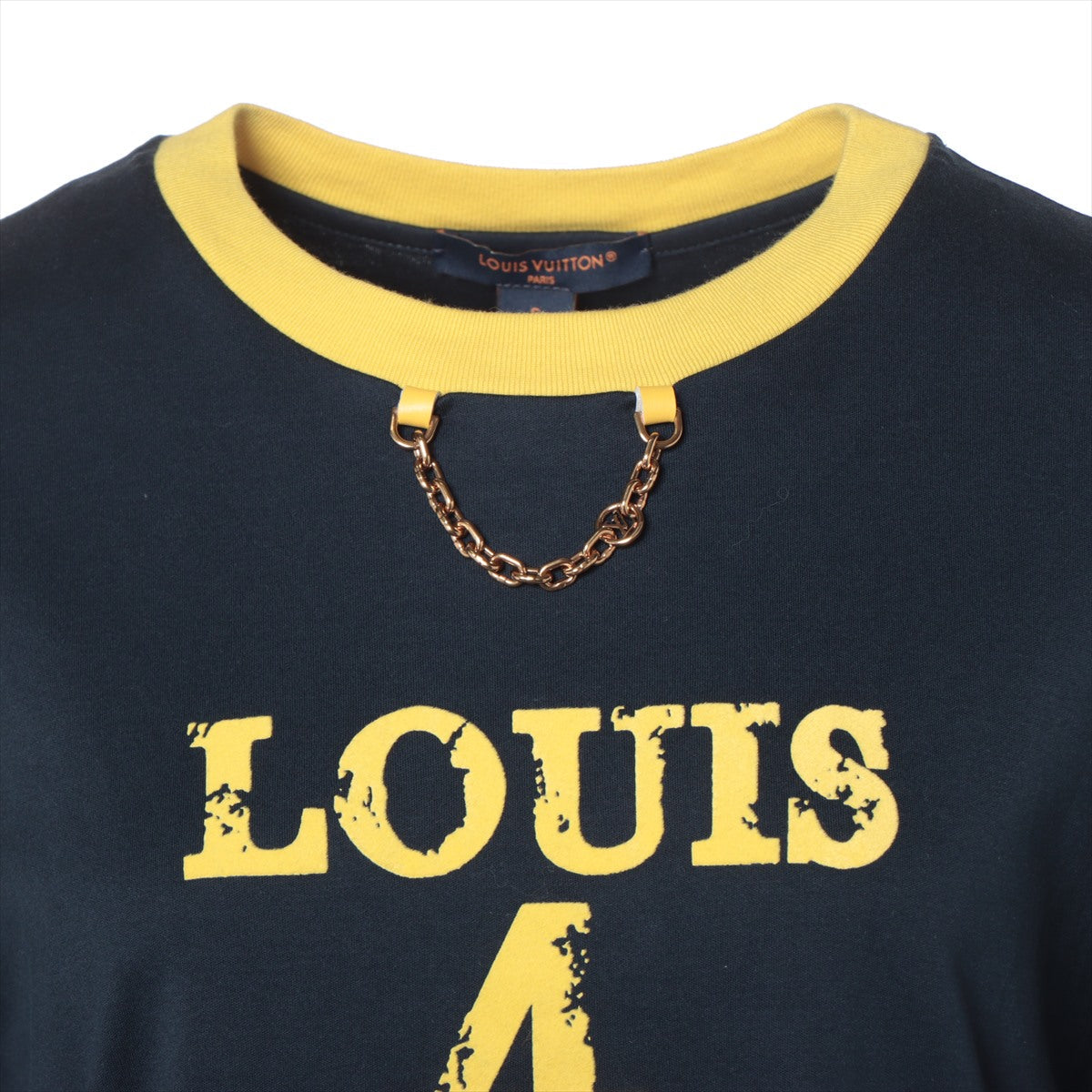 Louis Vuitton 23AW Cotton S Navy LV Logo Chain RW232W Navy