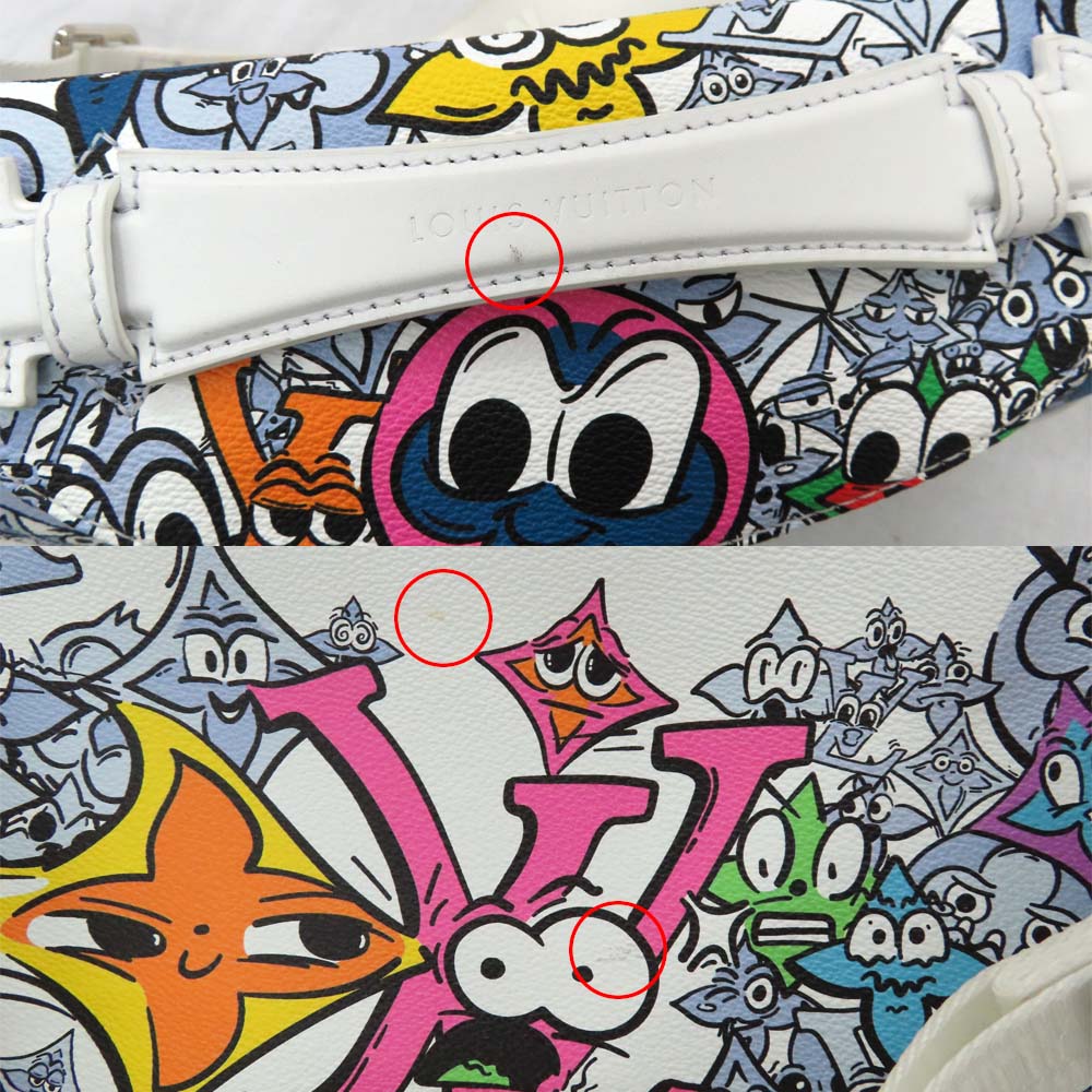 Louis Vuitton Multi Pochette M21853 Monogram Comic 2023 Supreme Summer Collection Body Bag Waist Sder White Multicolor Leather Mens