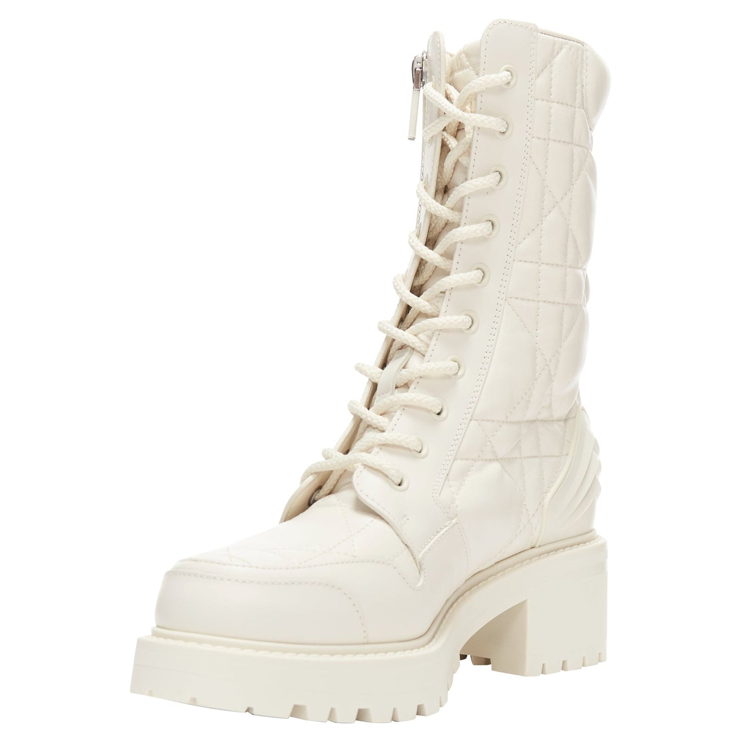 Christian Dior d-leader cannage quilted leather ankle boots