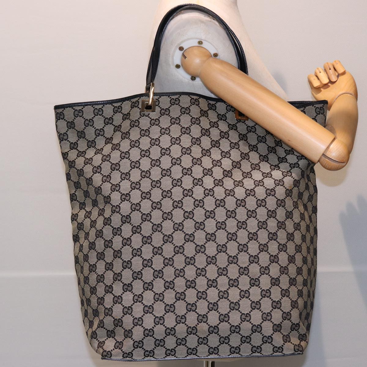 GUCCI GG Canvas Tote Bag Beige 002 1097 81199