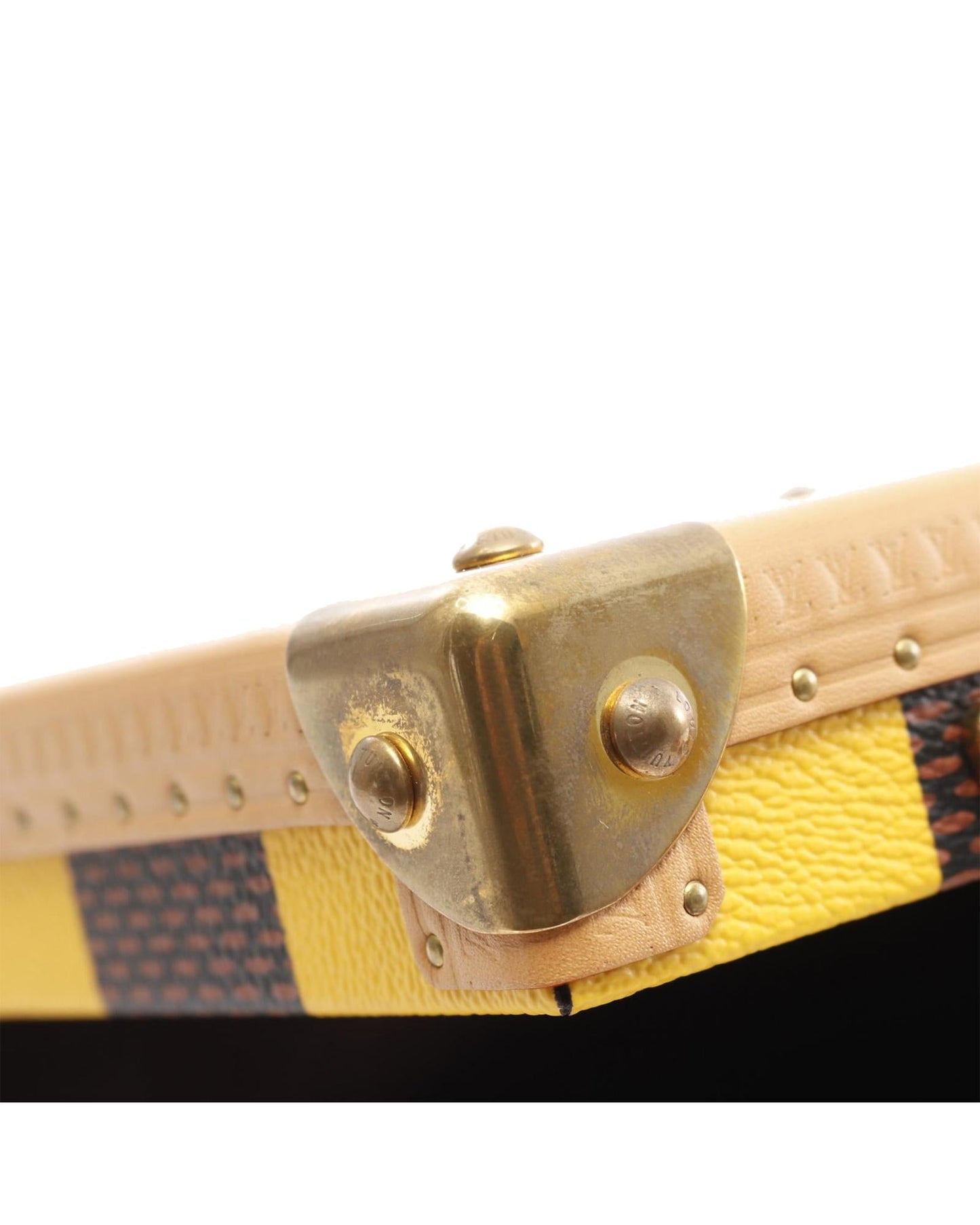 Damier Pop Canvas Malle Pyramide with Vachetta Leather Trim