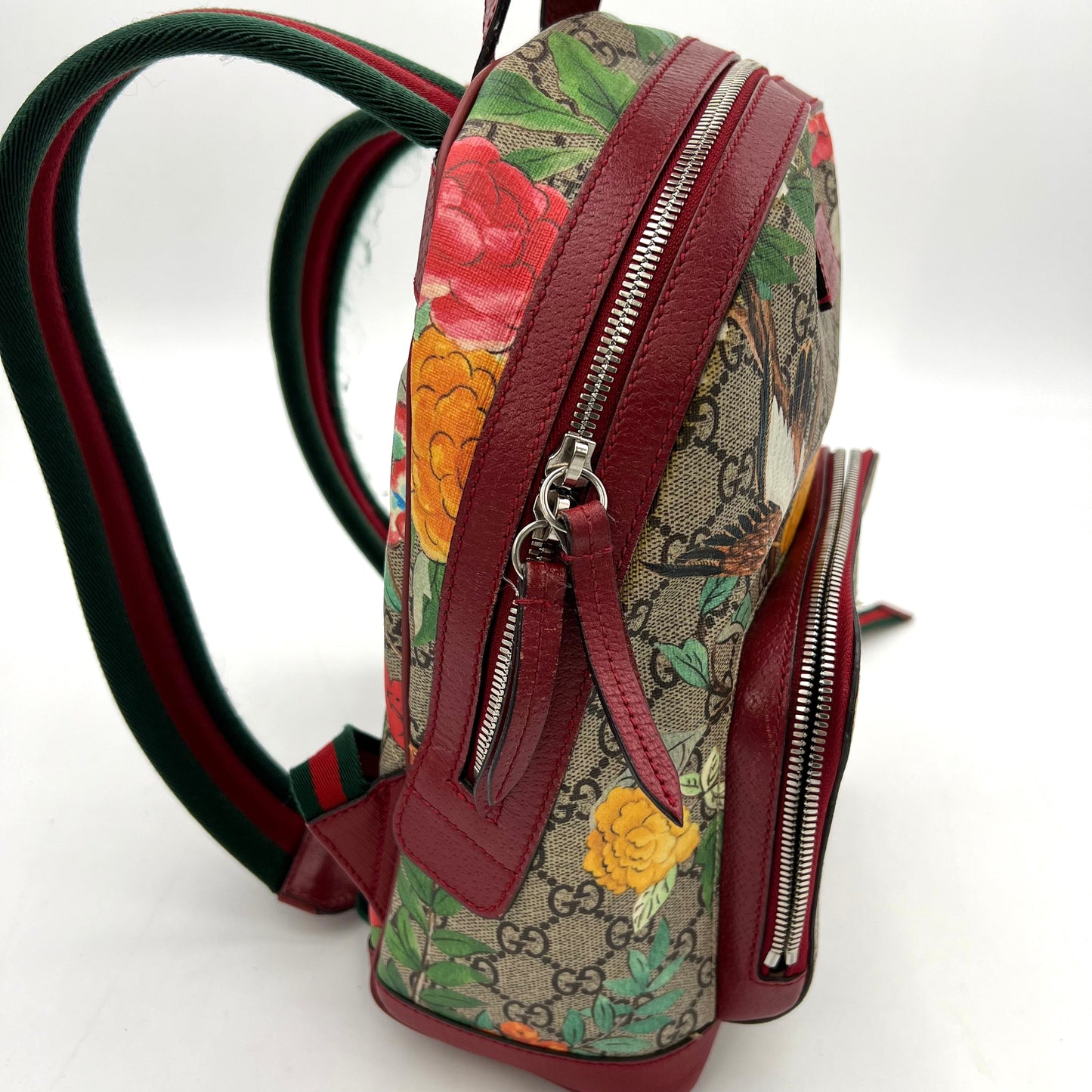 GLM-- Red GG Supreme Canvas Tian Eden Backpack Small LA26013