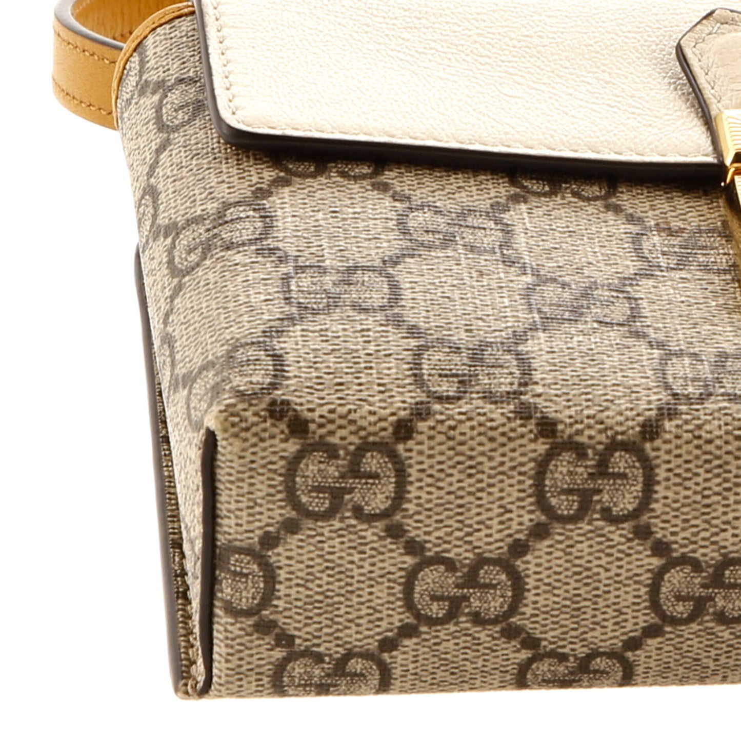 Padlock Top Handle Bag GG Coated Canvas and Leather Mini