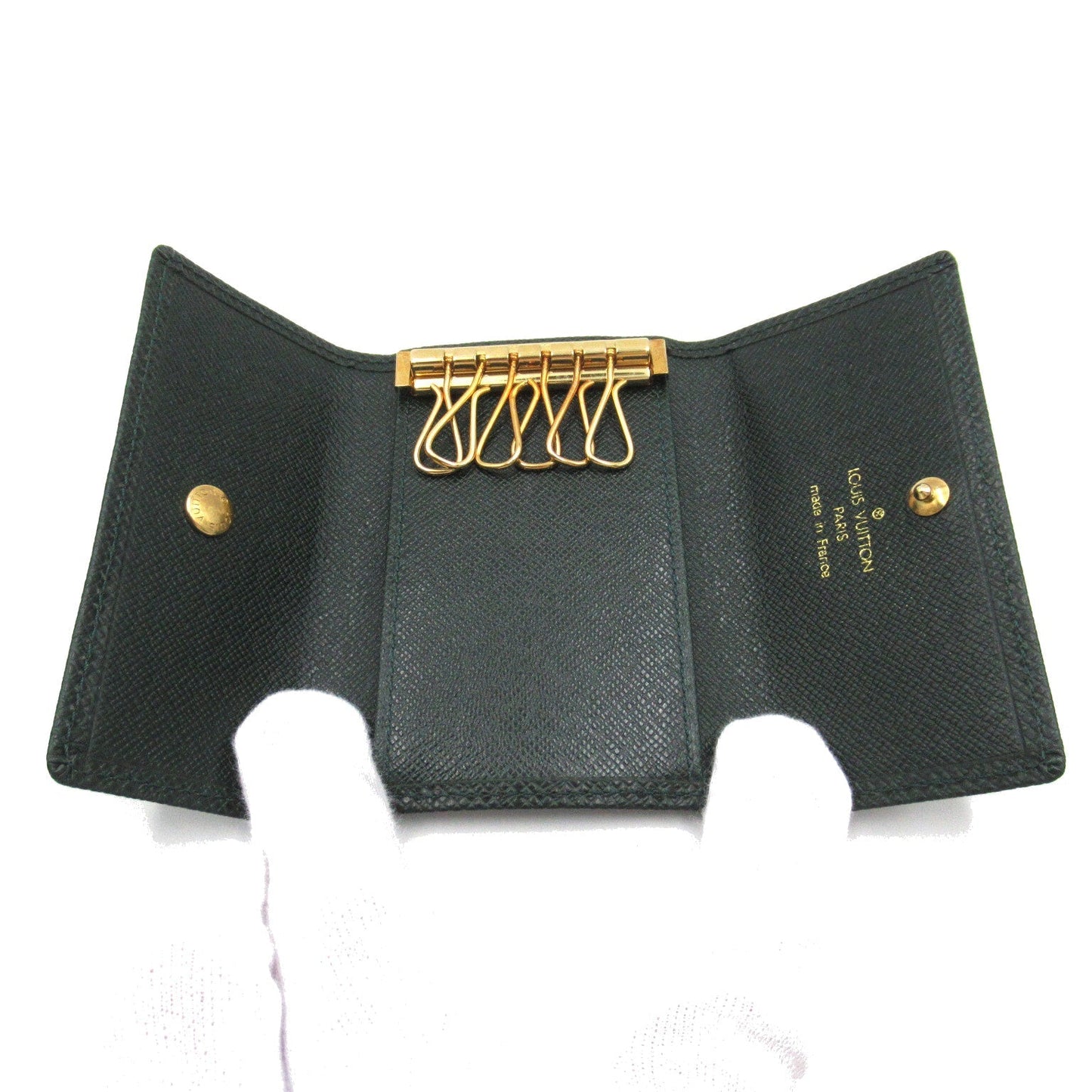 Louis Vuitton Louis Vuitton Multicore 6 Keycase Accessories Leather Taiga Green M30534