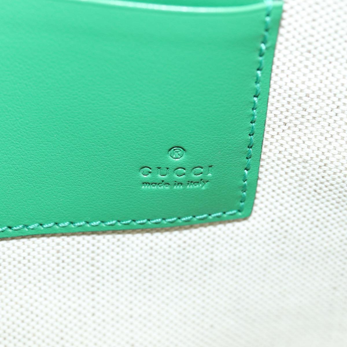 GUCCI GG Canvas Guccissima Clutch Bag Leather Green 625569 83140