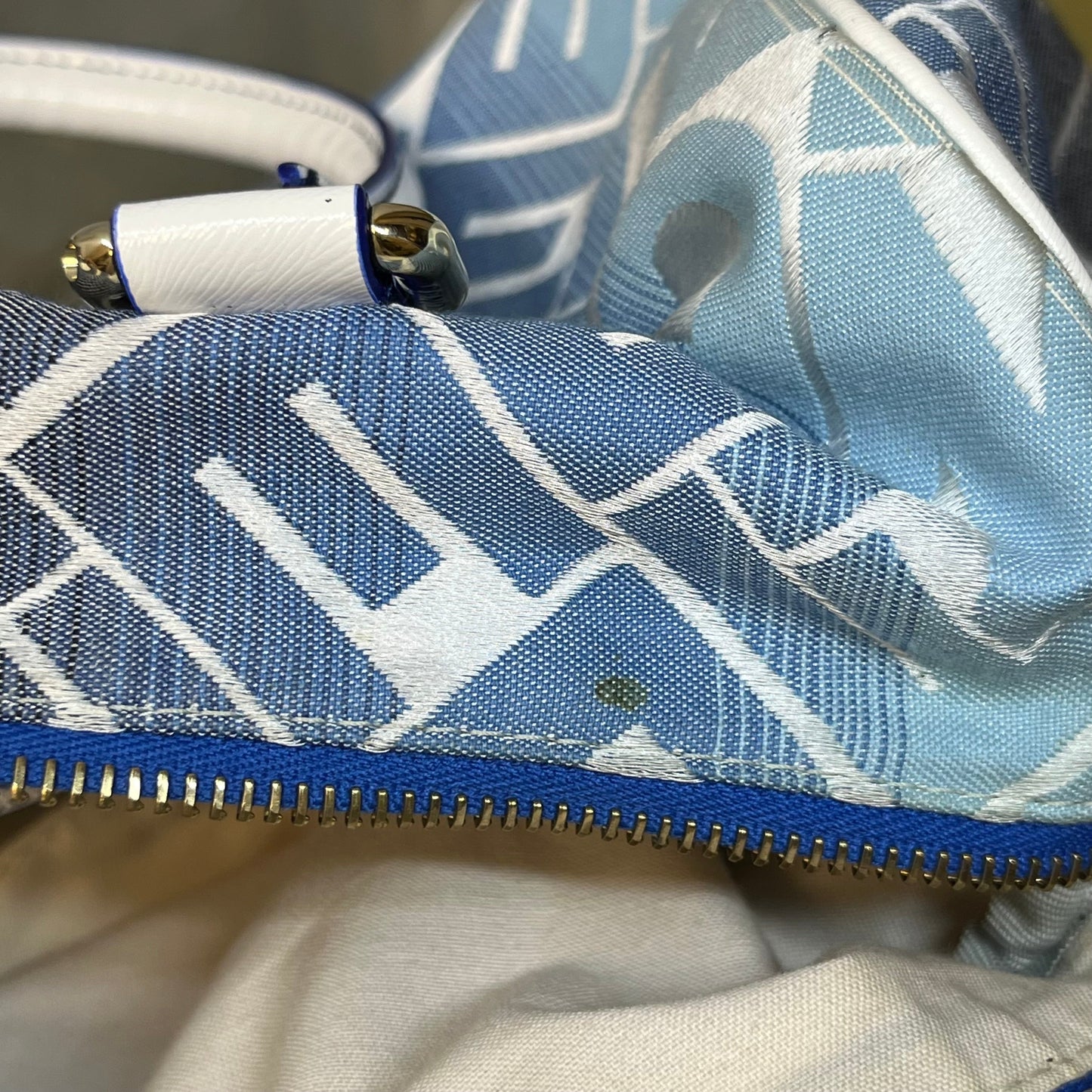 FENDI Bauletto Boston Ombre Canvas Satchel Bag