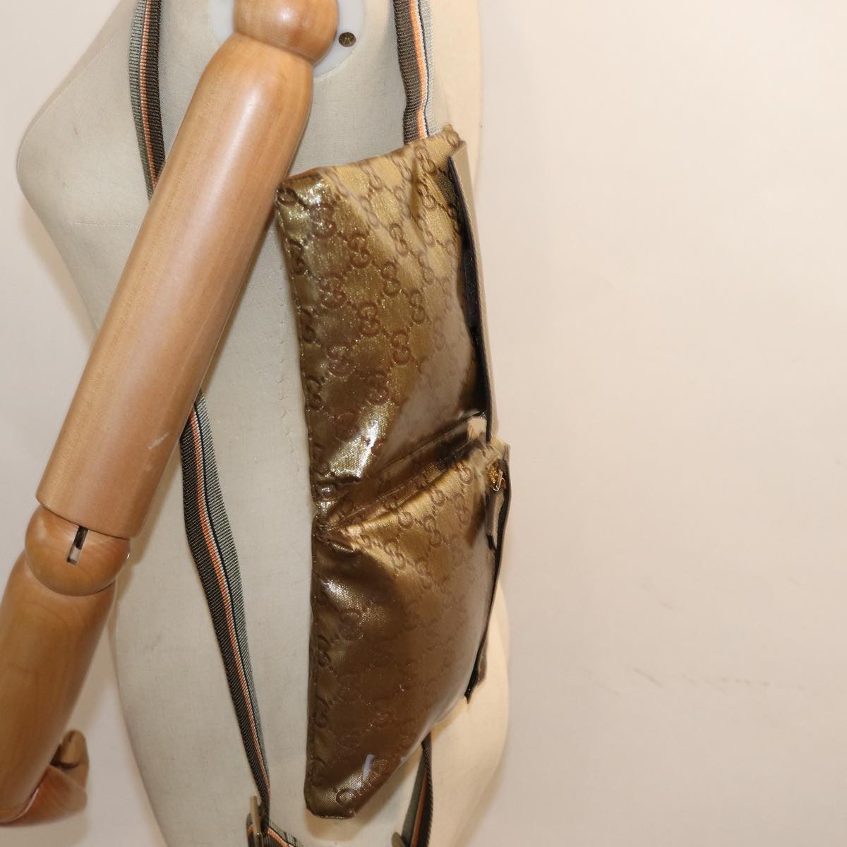 GUCCI GG Crystal Waist bag Gold 28566 85723