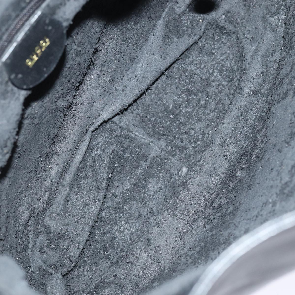 GUCCI Bamboo Hand Bag Leather 2way Black Gold 001 1998 1638 86932