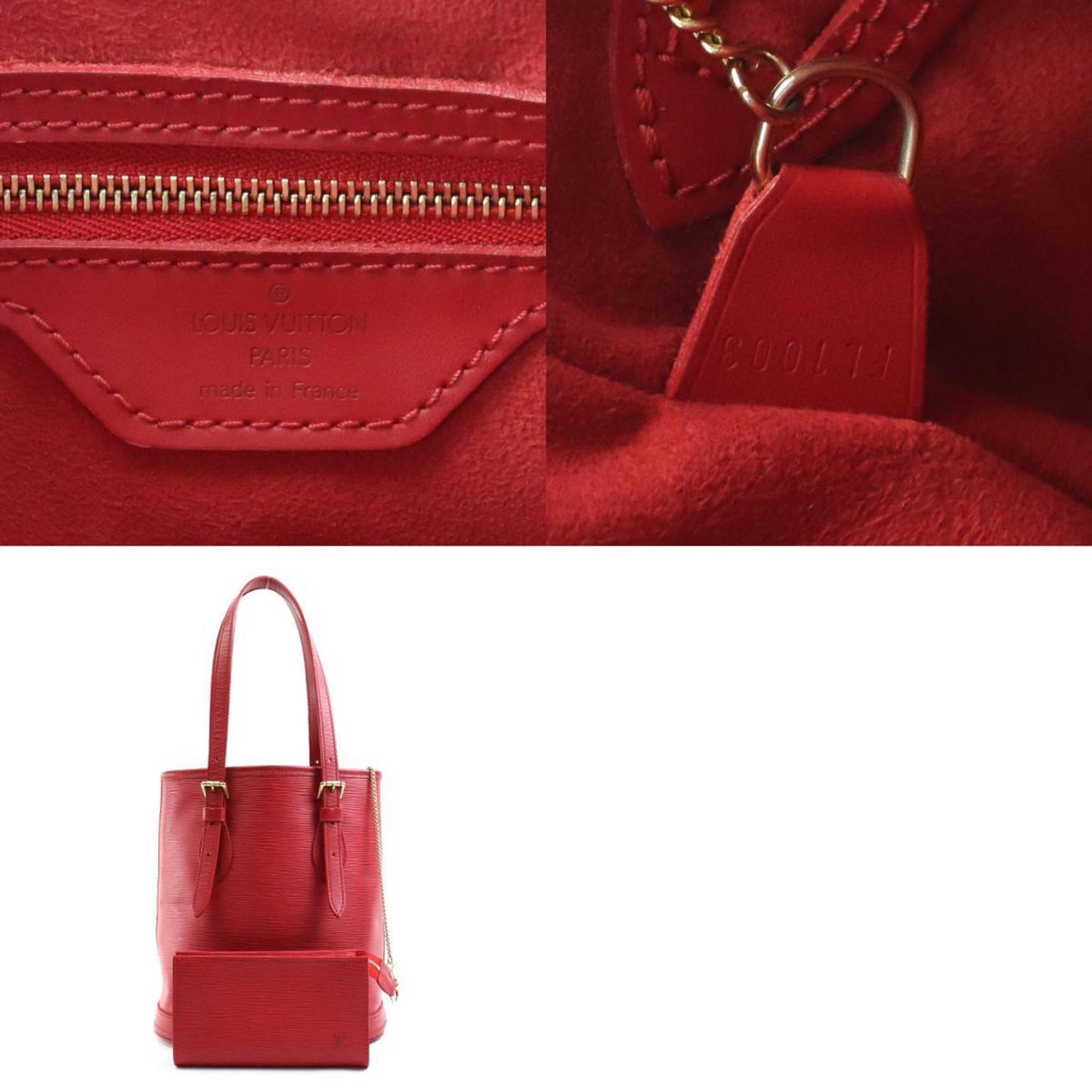 Louis Vuitton Bucket Leather Shoulder Bag ()