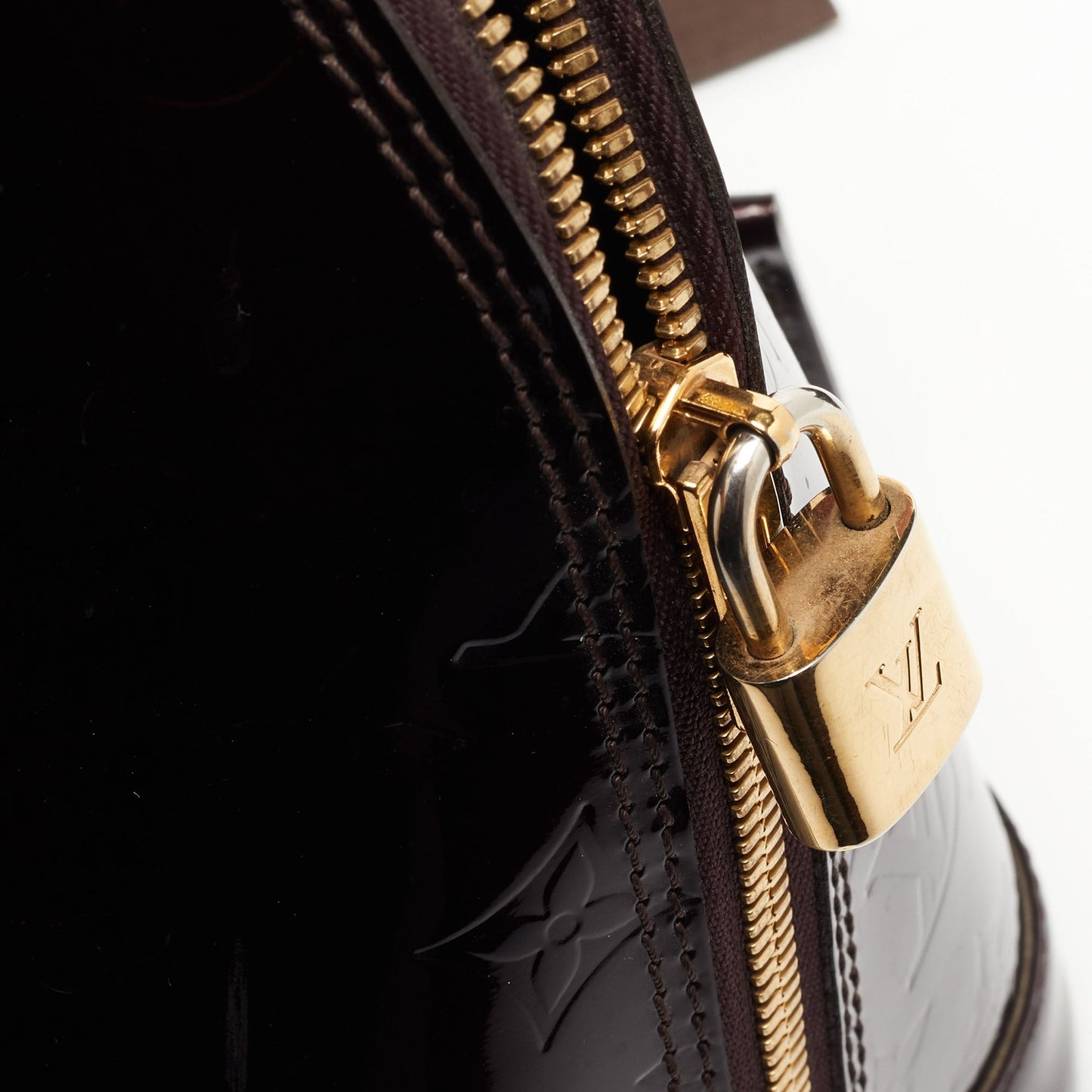 Louis Vuitton Amarante Monogram Vernis Alma Pm Bag