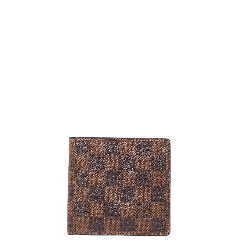 Louis Vuitton Damier Porte-Vieux Cartouche Monet Double Fold Wallet Compact Wallet N61665 Brown PVC Leather Louis Vuitton