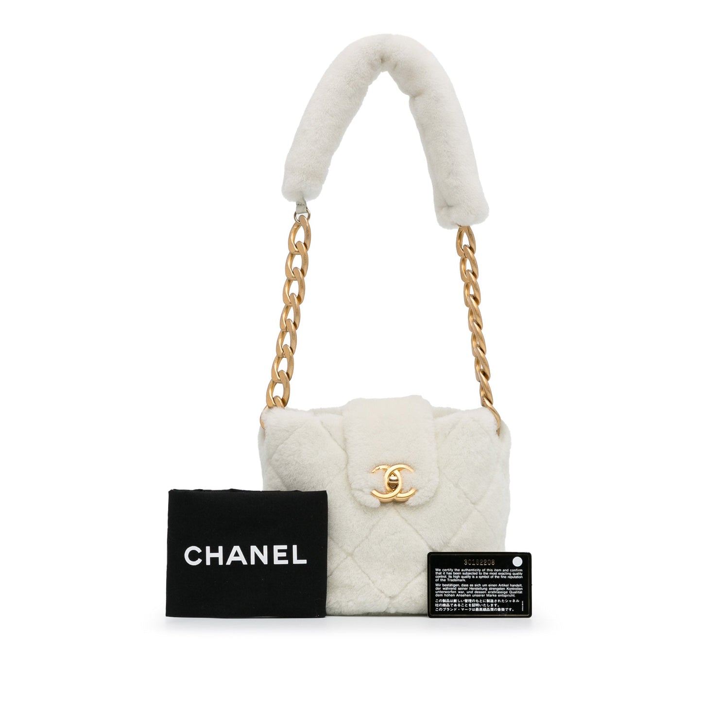 Chanel Shearling Cc Shoulder Bag