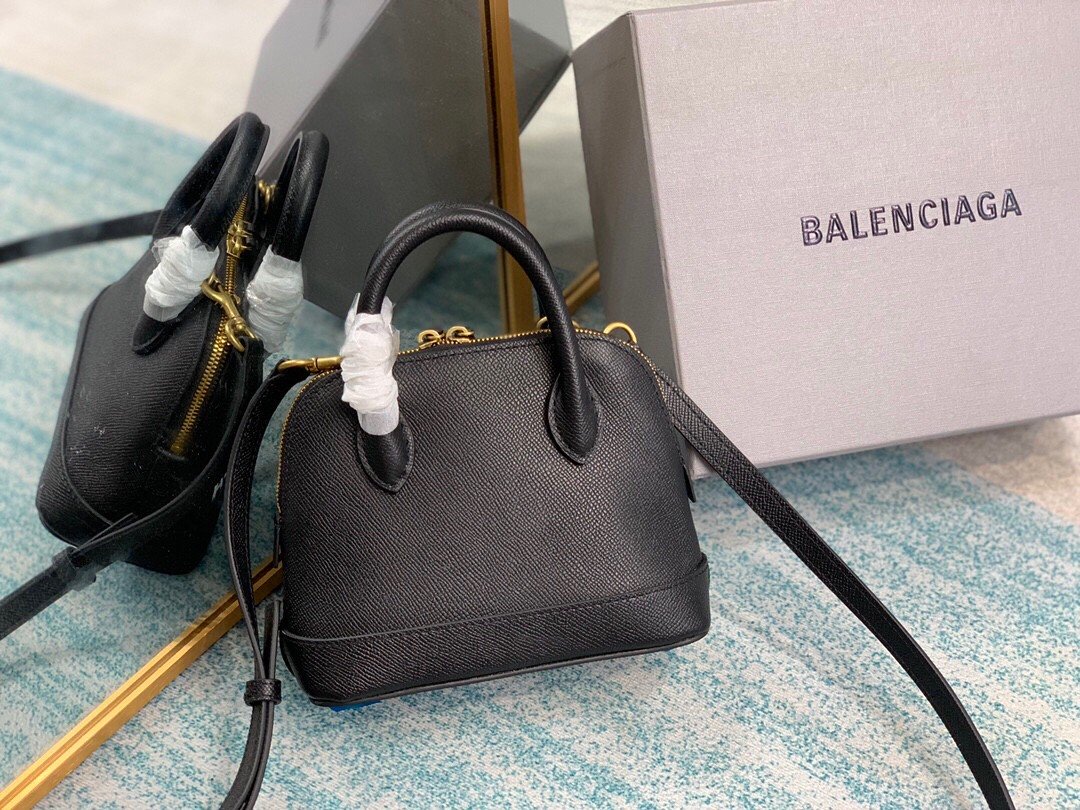 Balen Ville Mini Handbag In Black, For Women, Bags 4.7in/12cm