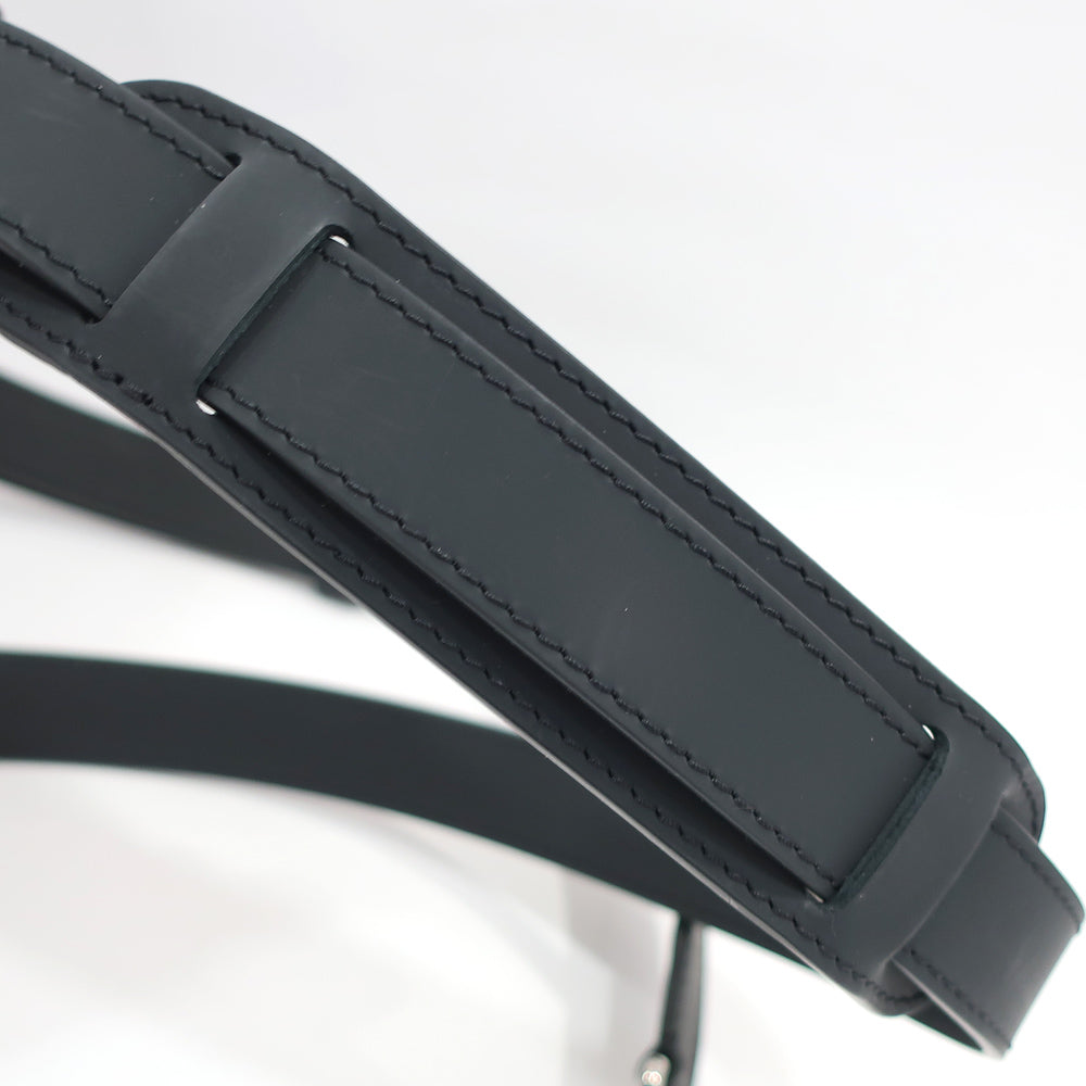 Louis Vuitton Bag Strap About 25mm Bag Accessories Black BK Silver G Leather Length adjustable Minimum approximately 111.0cm to maximum approximately 1350cm Small And Other Console Only
