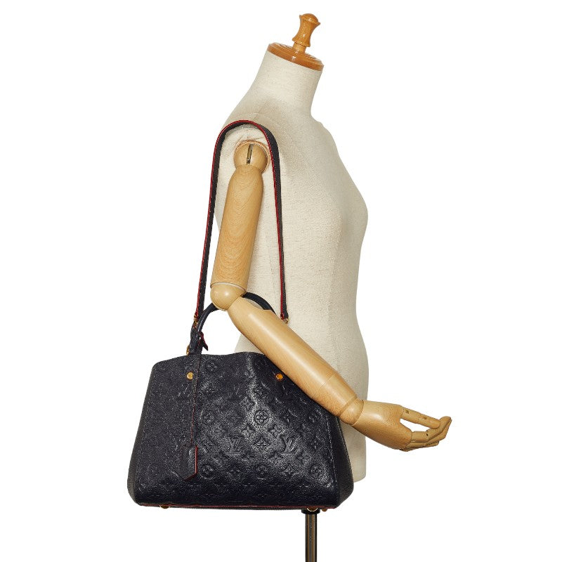 LOUIS VUITTON Montaigne MM in Monogram Amplant M42746 Marine Blue Red