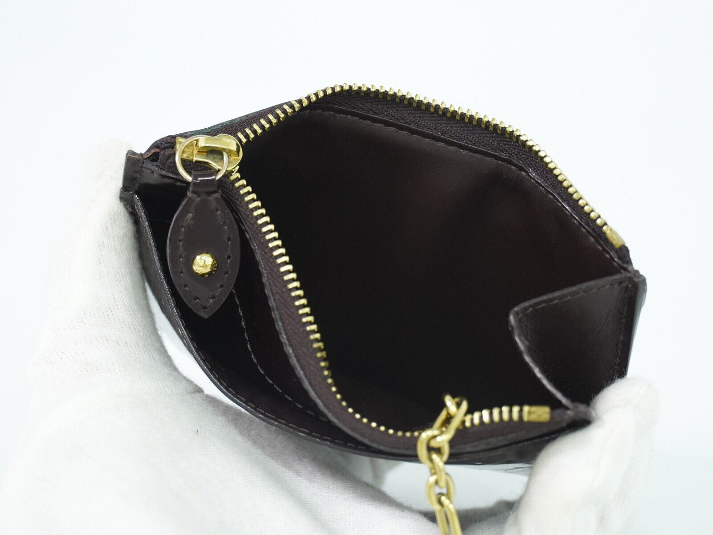 Louis Vuitton Pochette Clés Patent Leather Wallet