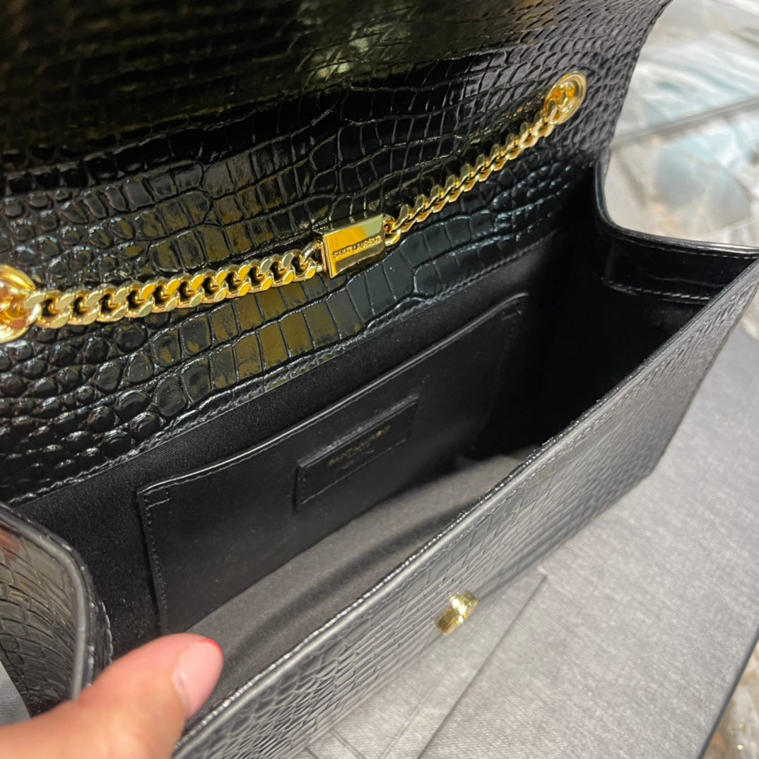 GLAMI Kata MeGLAMIum Chain Bag Black With Tassel For Women 9.4in/24cm YSL 354119DND0J1000