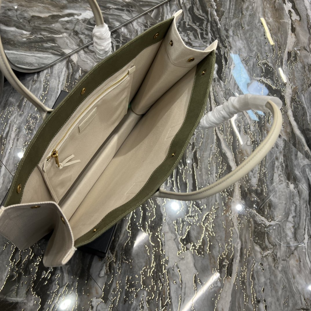 GLAMI Rive Gauche Tote Bag In Military Green For Women 18.9in/48cm YSL