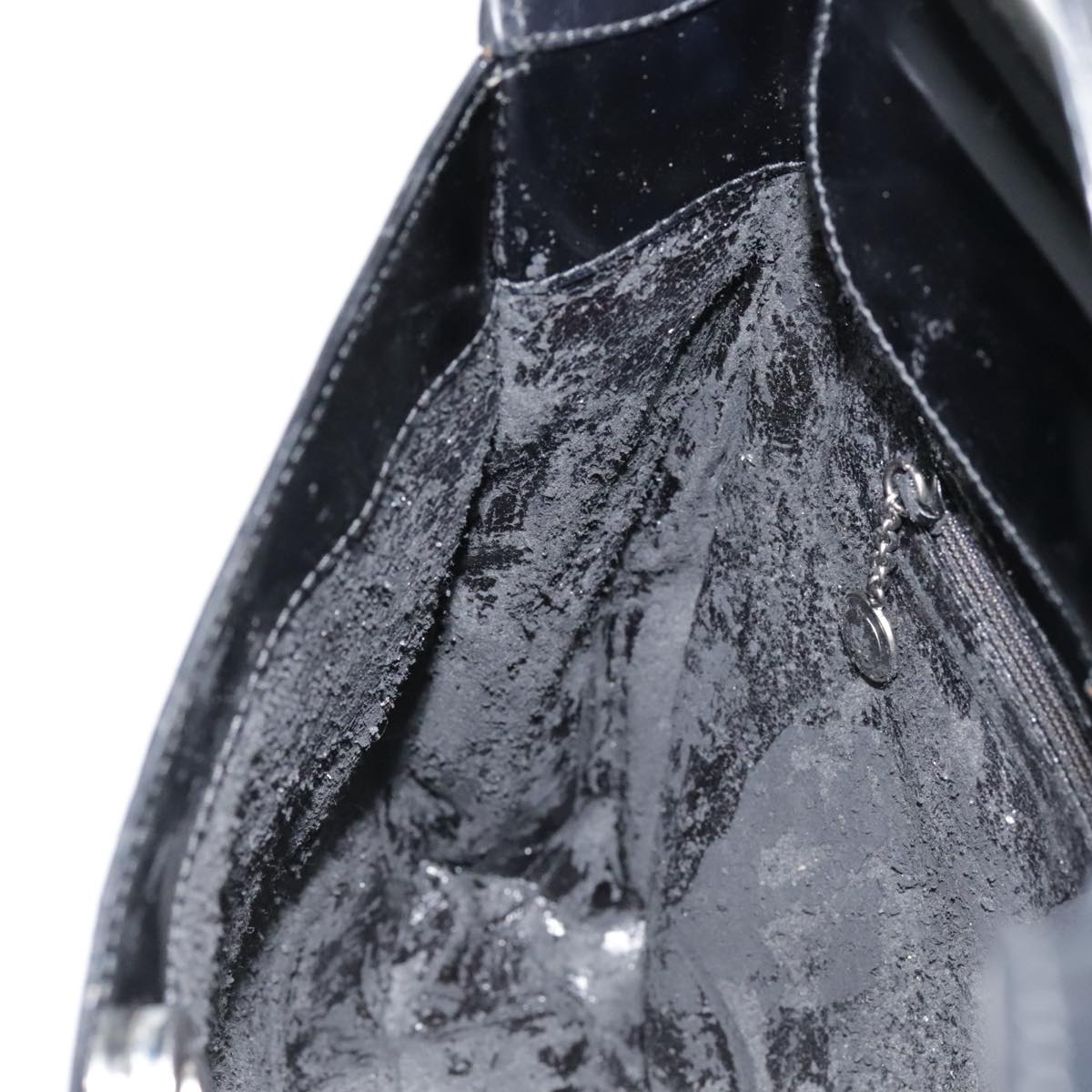 GUCCI Shoulder Bag Patent leather Black Silver 000 1186 0506 90777