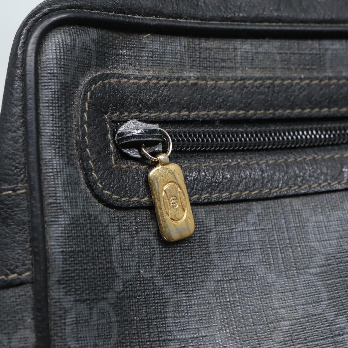 GUCCI GG Canvas Clutch Bag PVC Black 90791