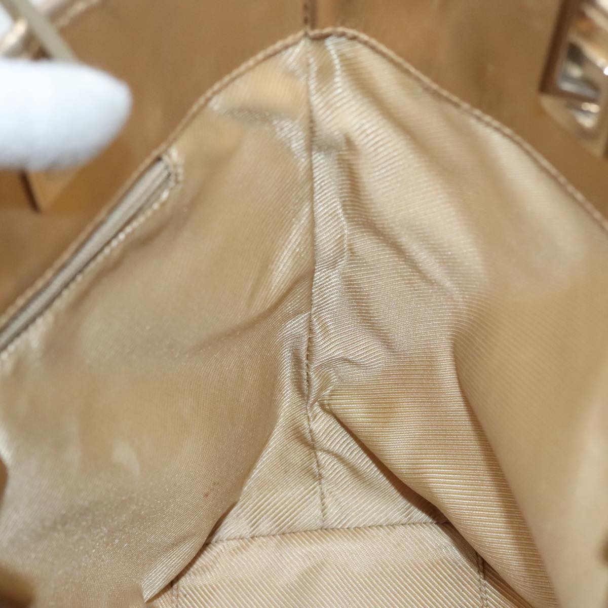 GUCCI GG Canvas Shoulder Bag Gold Tone Gold 0021099 91390