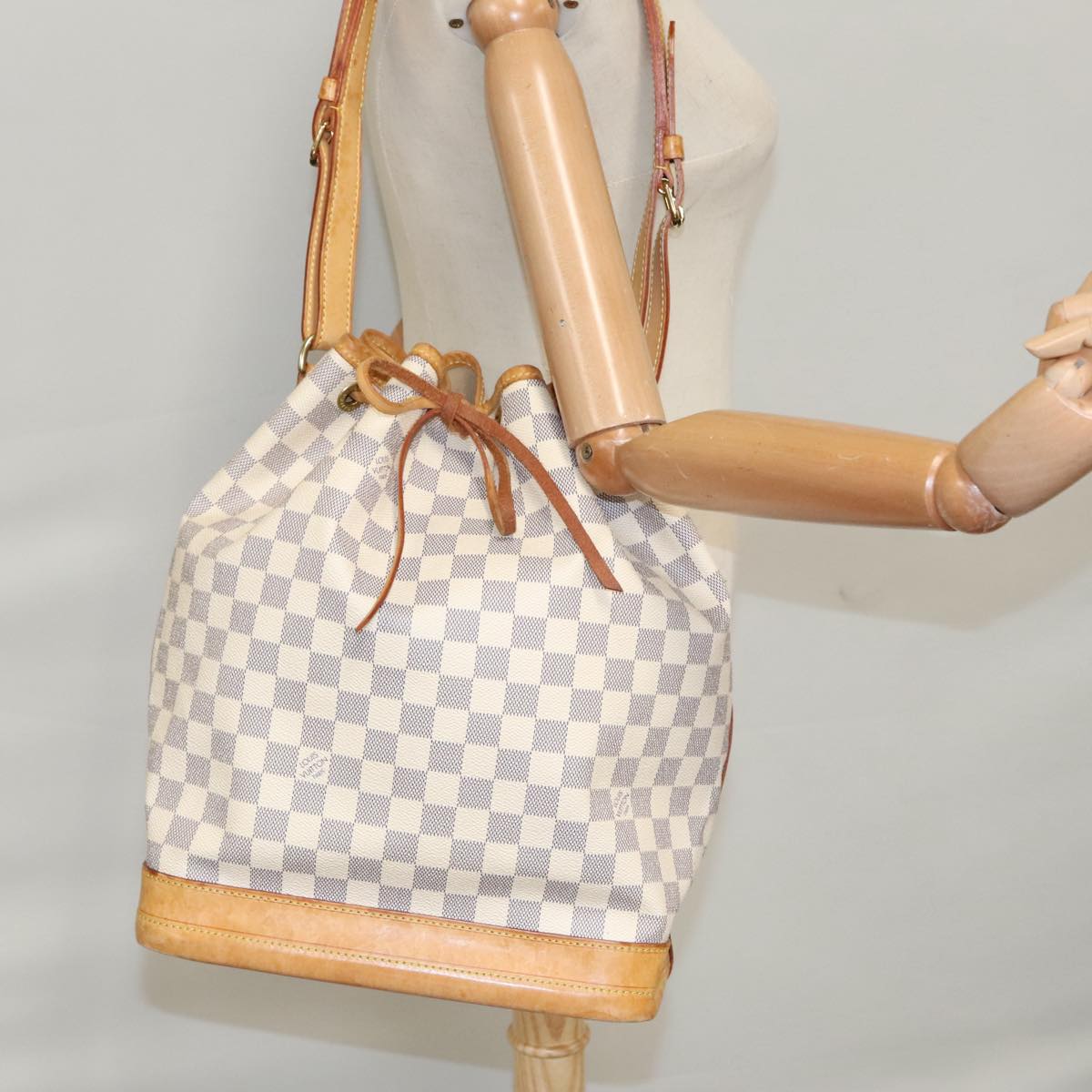 LOUIS VUITTON Damier Azur Noe Shoulder Bag N42222 LV 93058
