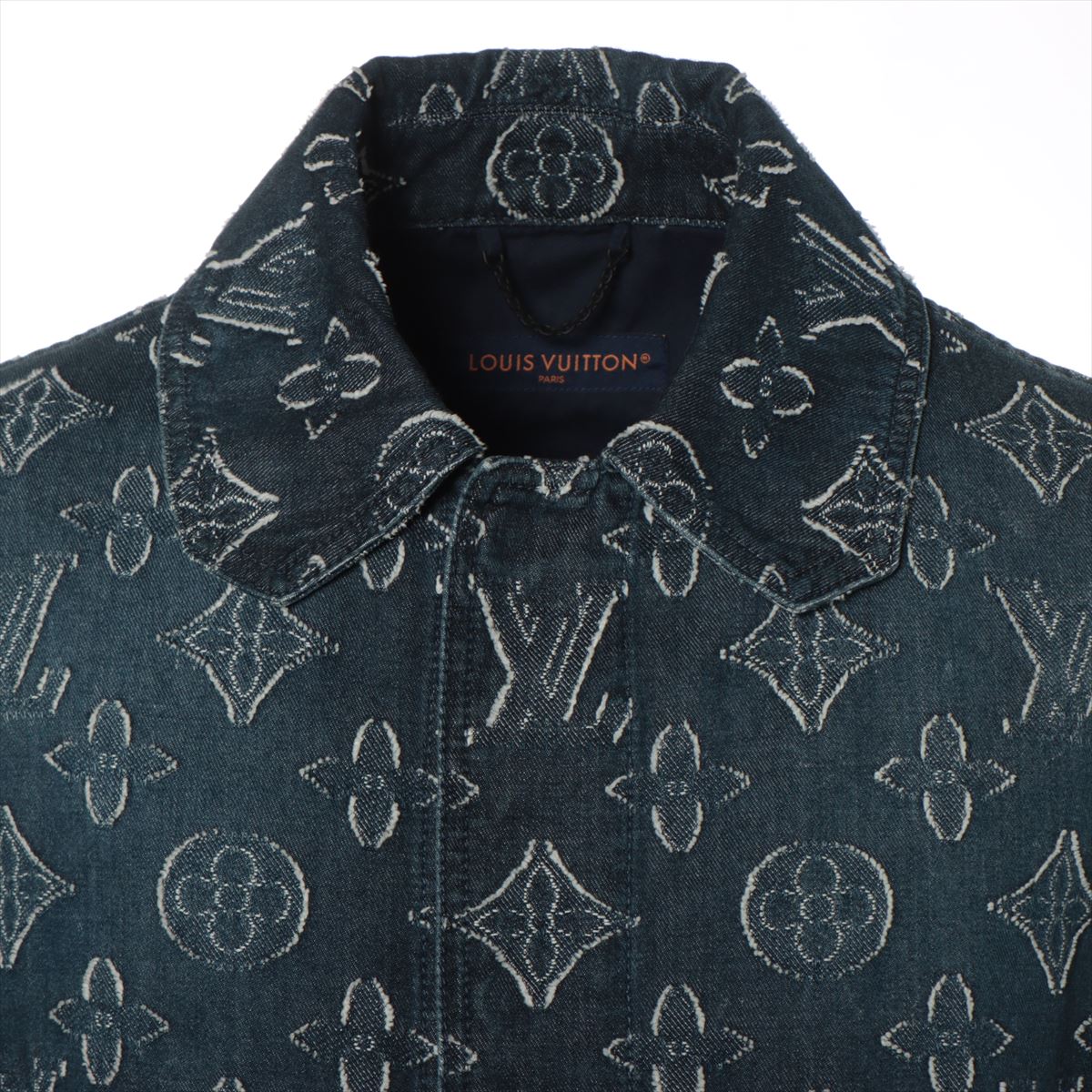 Louis Vuitton 23AW Cotton Denim Shirt S Naked Monogram Shoes Shorts Shirt 1ABXXH RM232