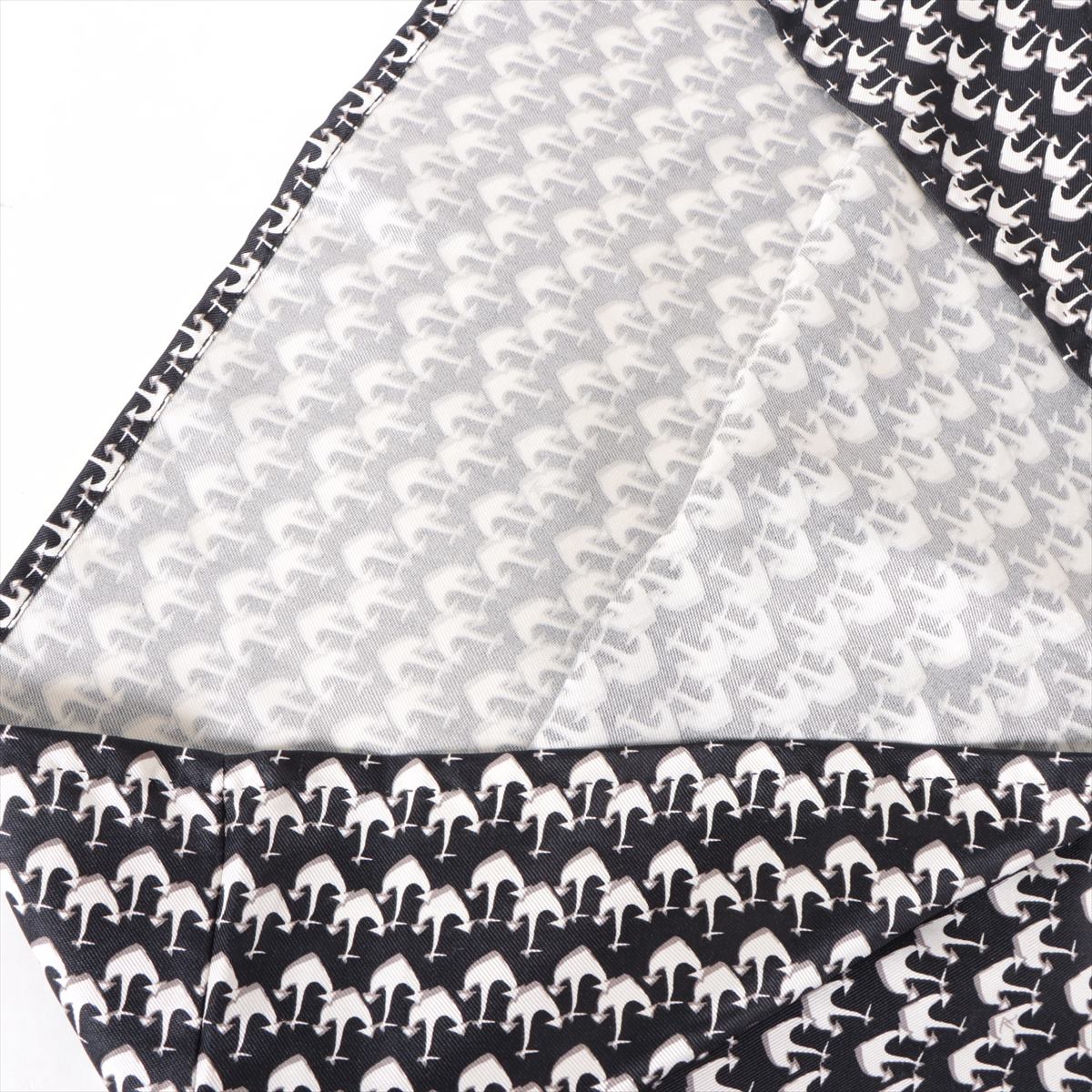 Louis Vuitton 08SS Silk Tank Top 36 Black x White RW081A