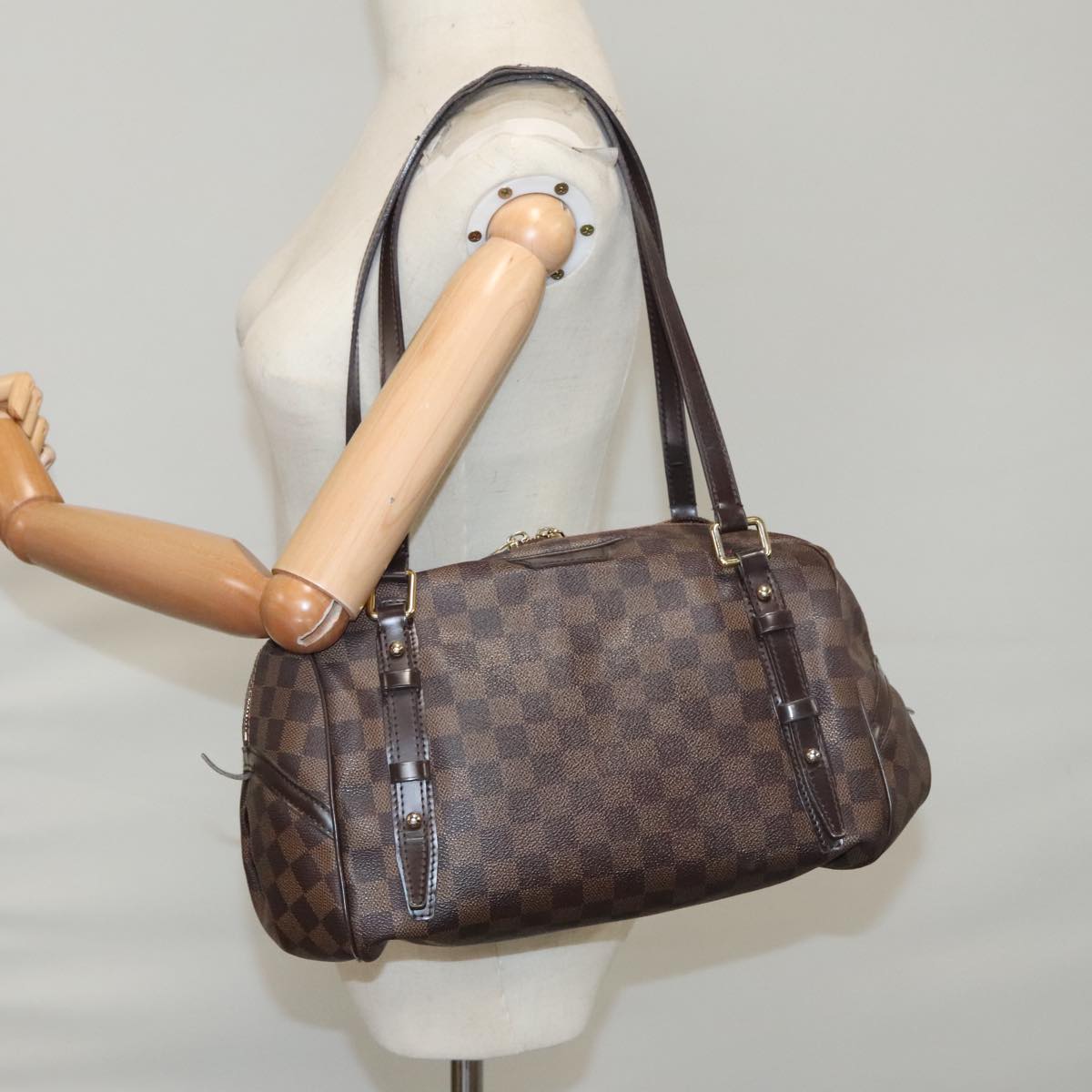 LOUIS VUITTON Damier Ebene Rivington PM Hand Bag N41157 LV 98190