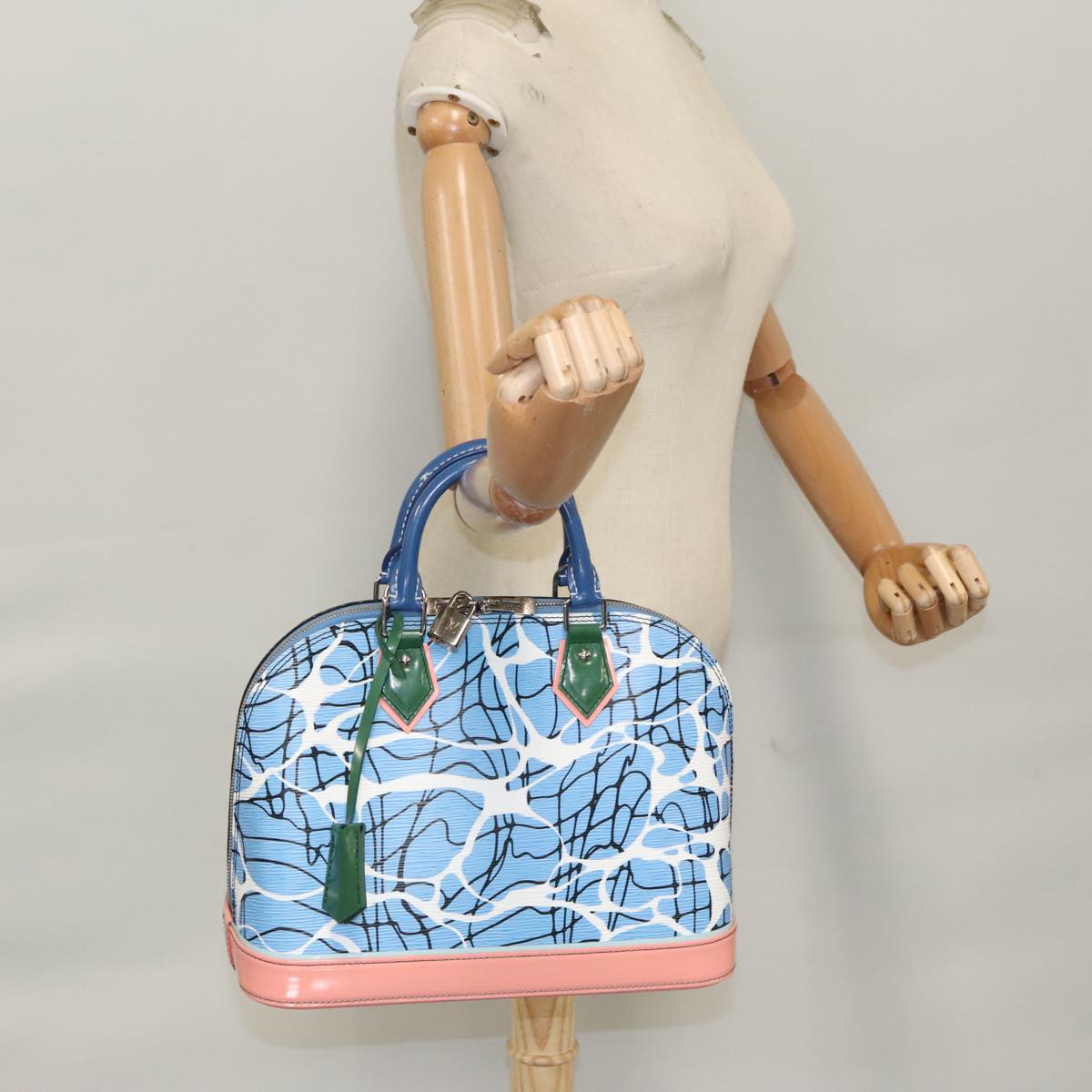 LOUIS VUITTON Epi Alma PM Hand Bag 2way Blue M41571 LV 98199SA