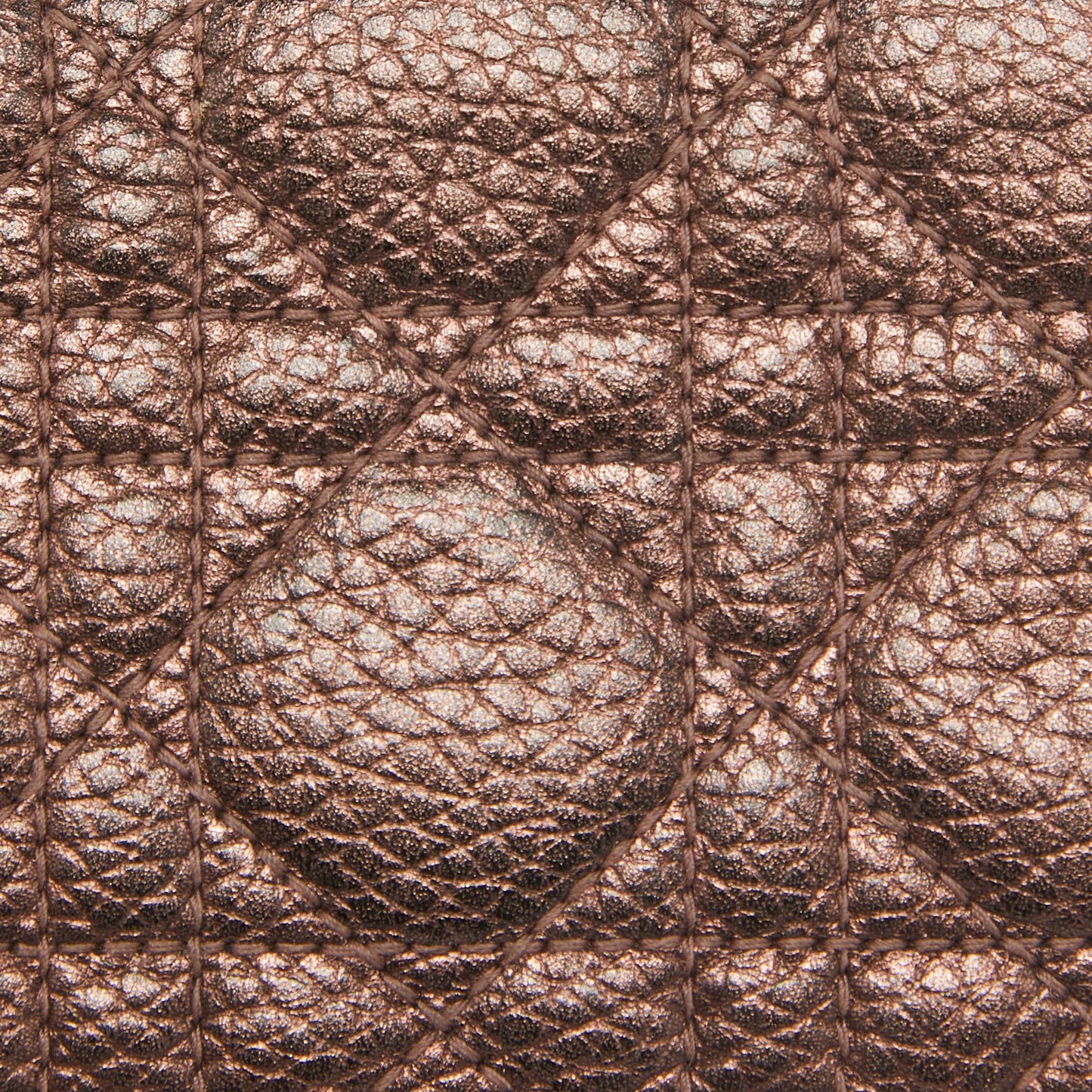 Dior Bronze Cannage Leather Lady Dior Flap Card Case