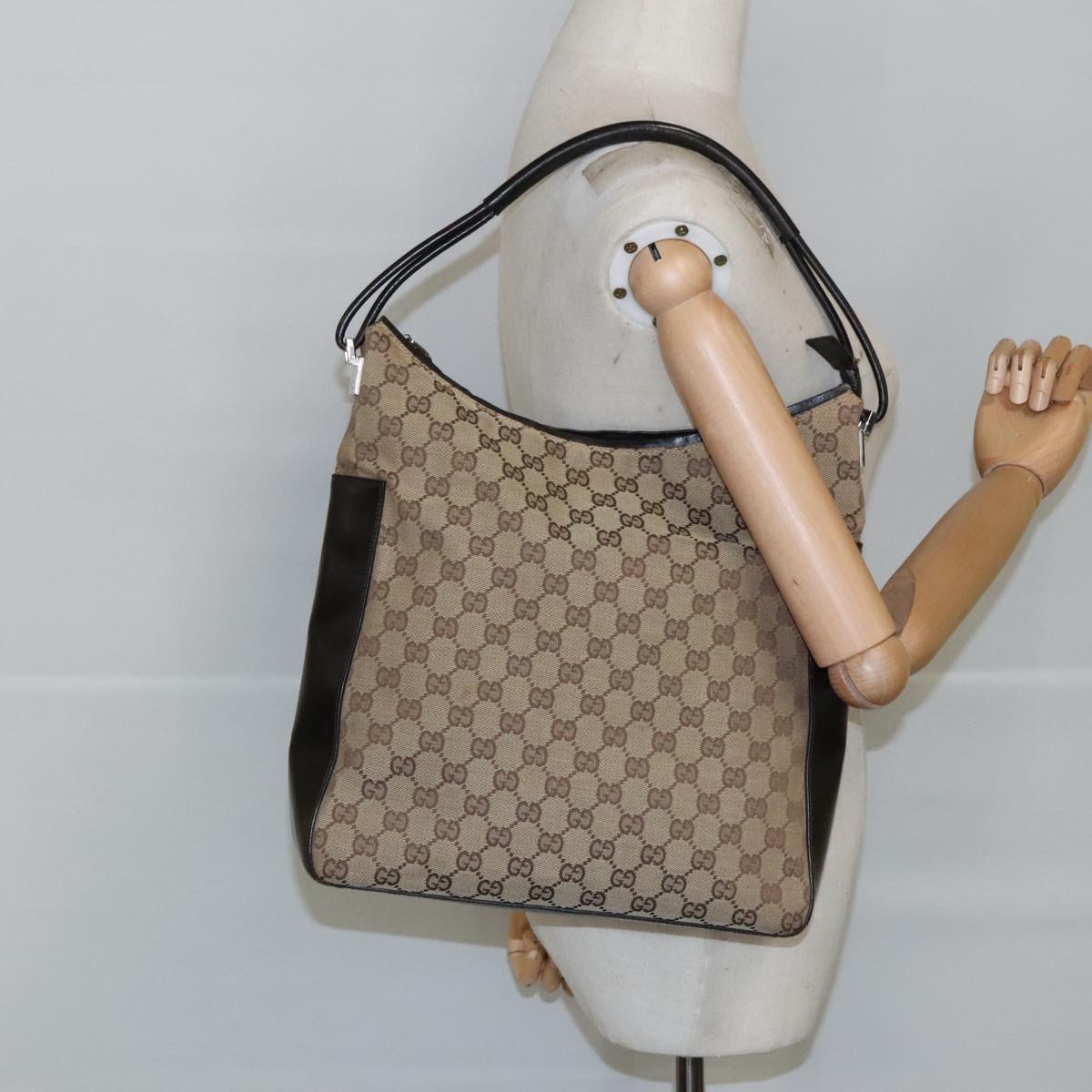 GUCCI GG Canvas Hand Bag Beige 001 3770 99311