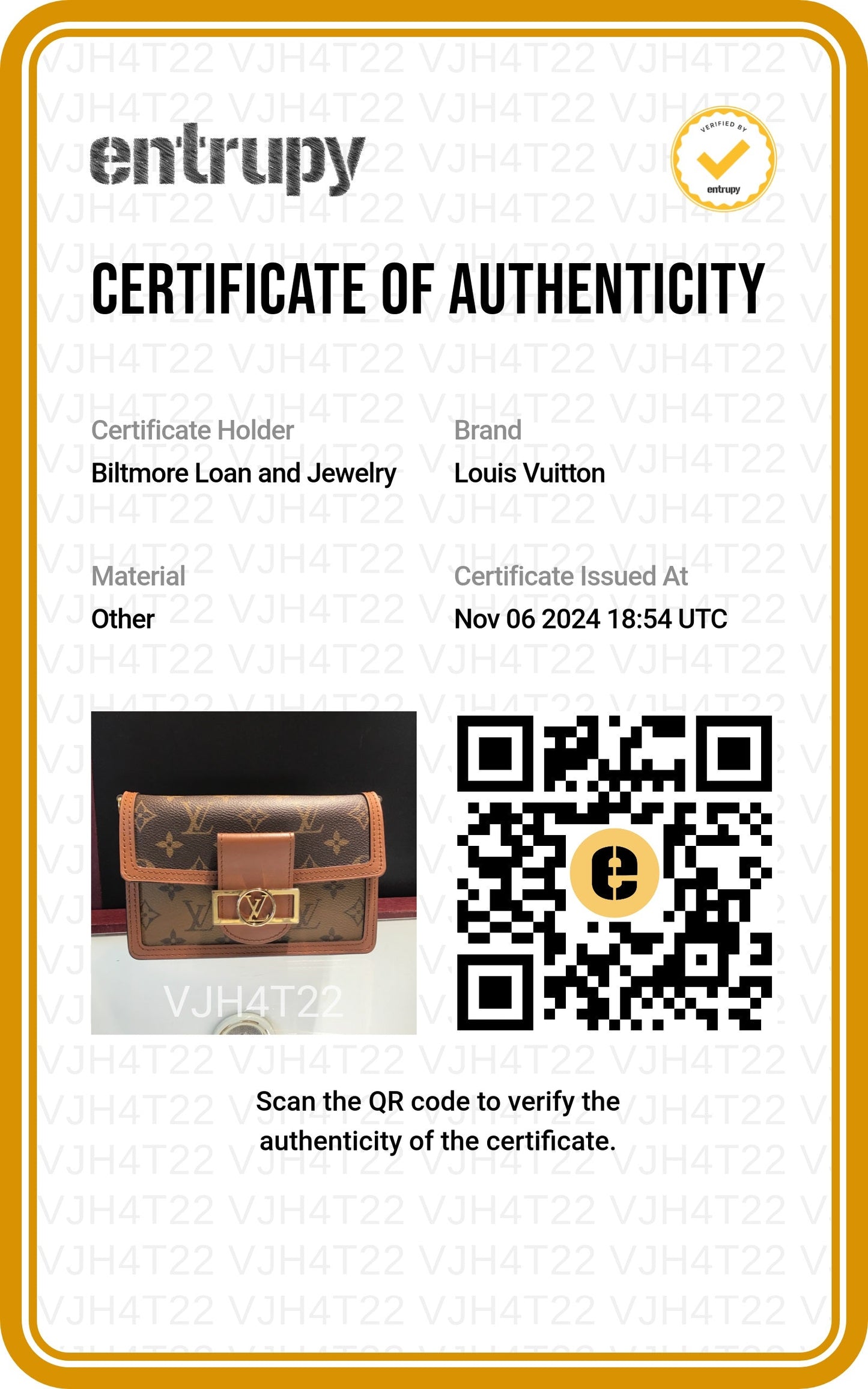 Louis Vuitton Dauphine Reverse Monogram Chain Wallet