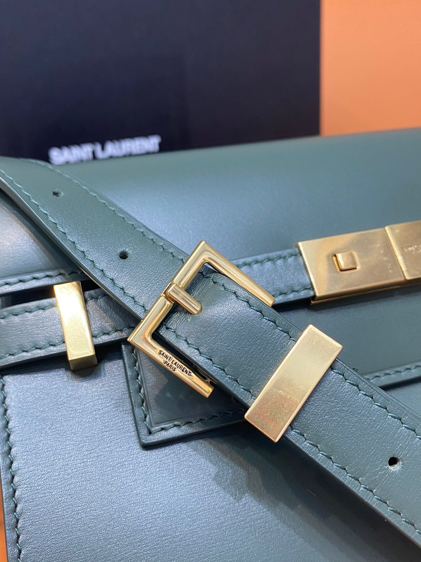 GLAMI Manhattan Small Shoulder Bag Dark Green For Women 9.4in/24cm YSL