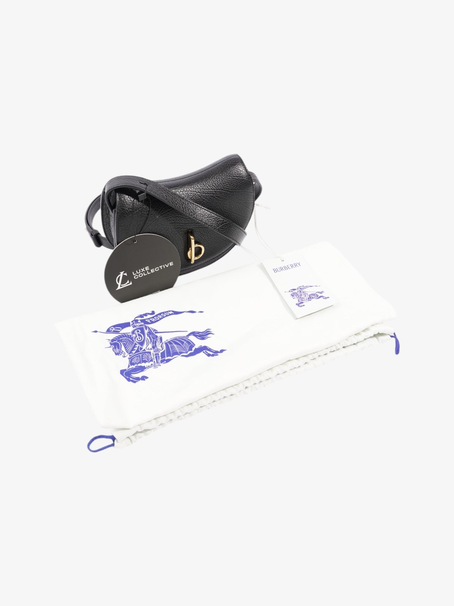Burberry Rocking Horse Bag Black Leather Mini
