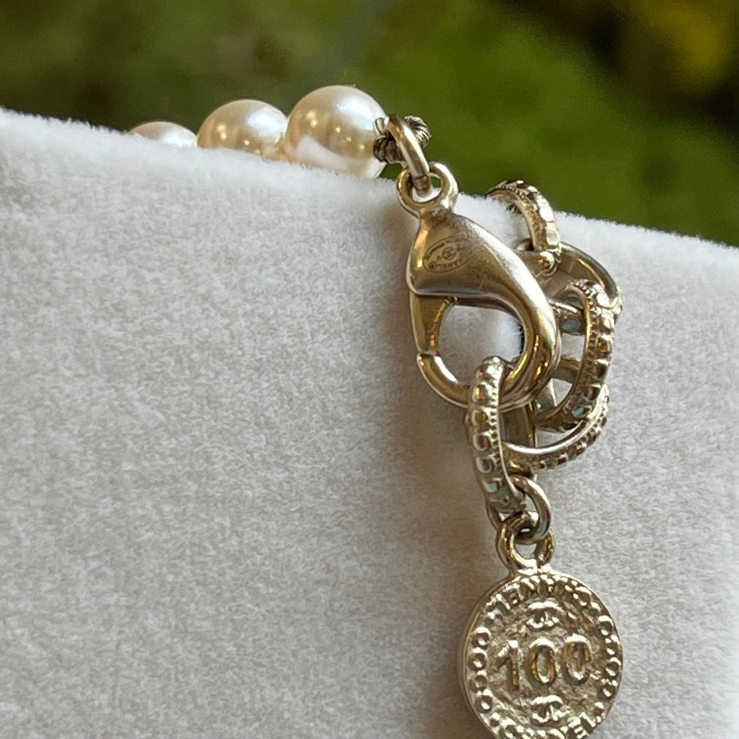 CHANEL Graduated Pearl CC Necklace