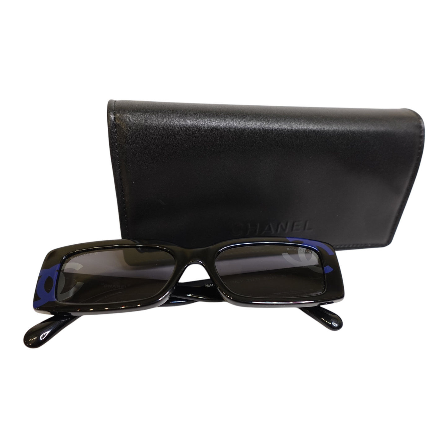 Chanel CC Black Rectangular Sunglasses