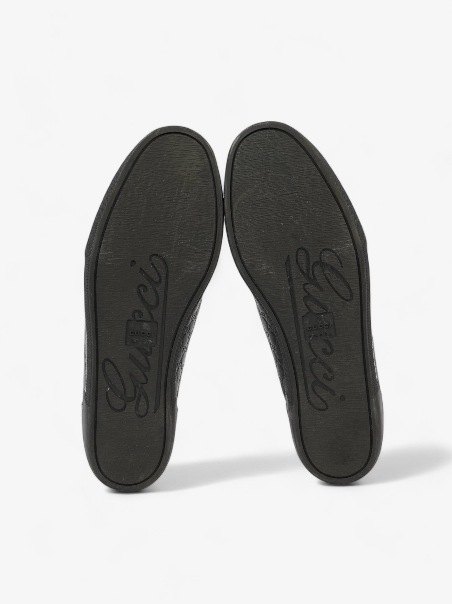 Microguccissima High-tops Black Embossed Leather EU 37 UK 4